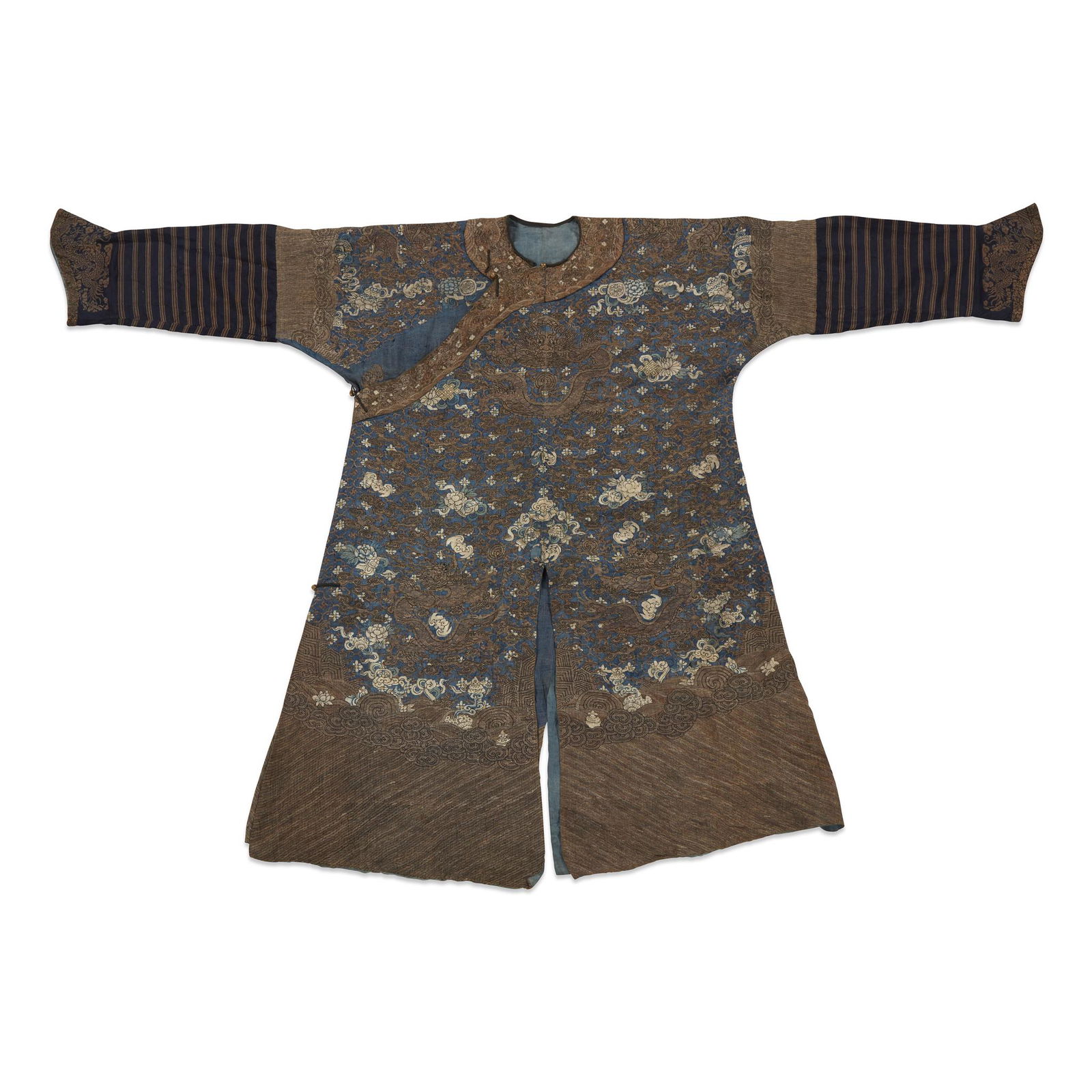 A Chinese kesi tapestry "Nine-Dragon" Robe, Qing (1 of 3)