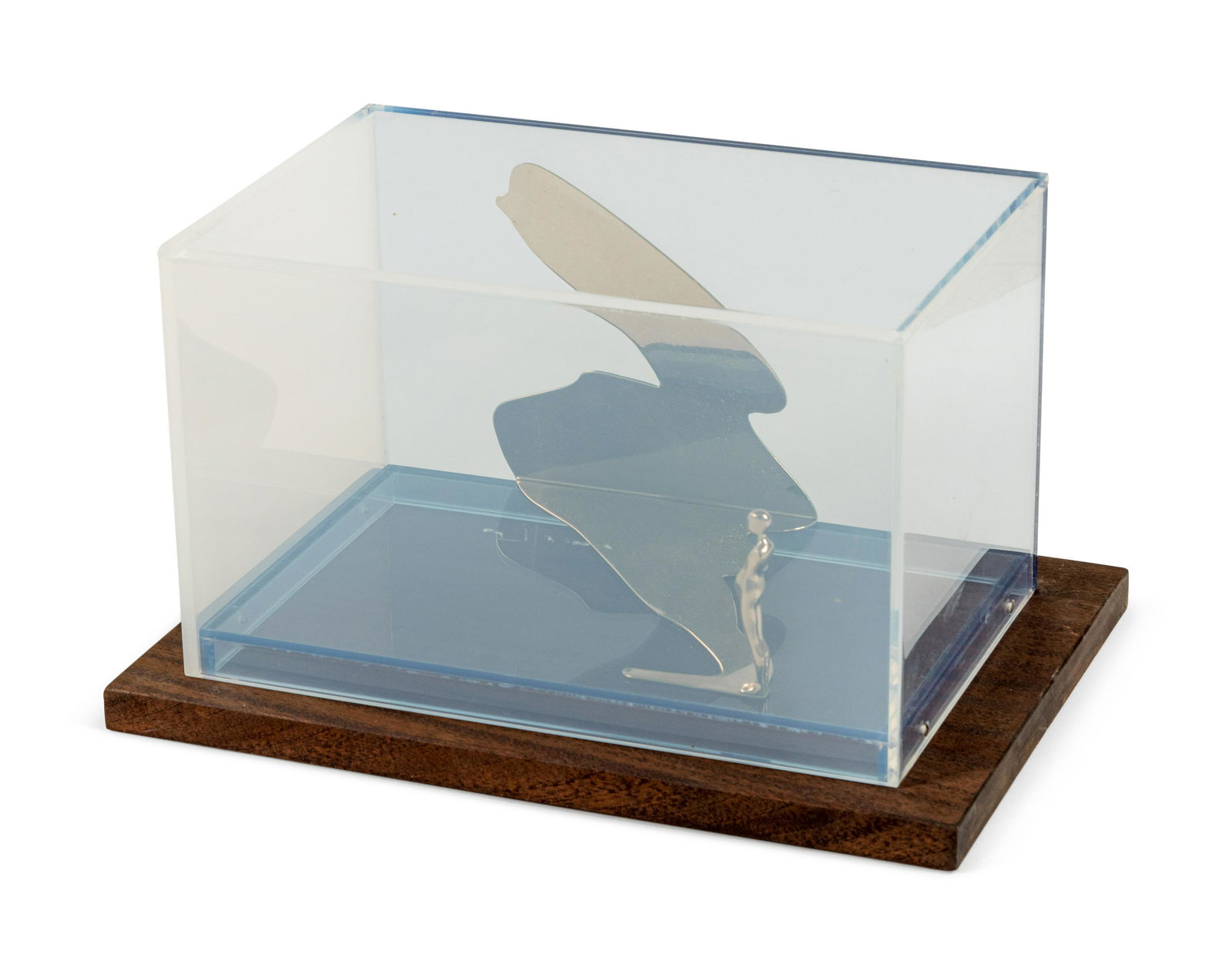 Ernest Trova (American, 1927-2009) Falling Man, Shadow: Ernest Trova (American, 1927-2009) Falling Man, Shadow Figure, 1971 mixed media inscribed and numbered 56-150 7 3/4 x 13 1/2 x 9 1/2 inches.