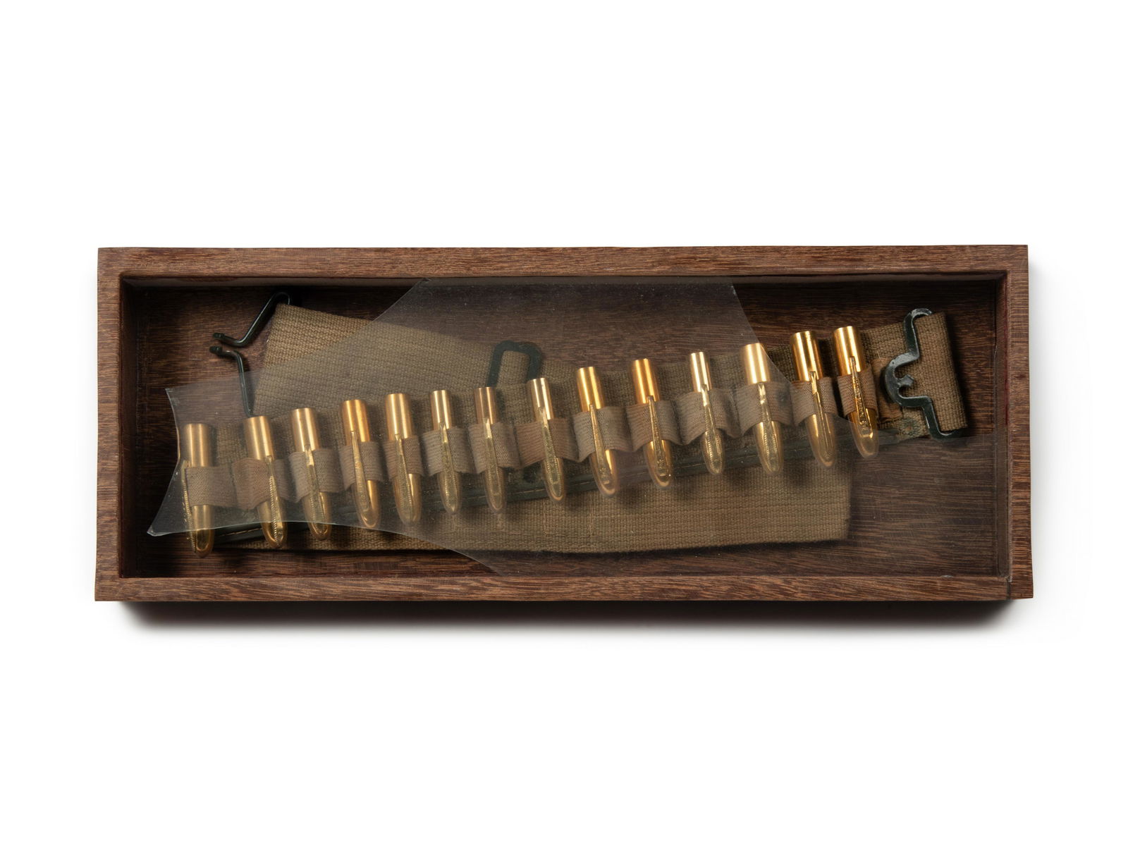 Margaret Wharton (American, 1943-2014) Artillery, 1991: Margaret Wharton (American, 1943-2014) Artillery, 1991 assemblage signed Margaret Wharton, titled and dated (verso) 6 x 15 1/2 x 1 1/2 inches.