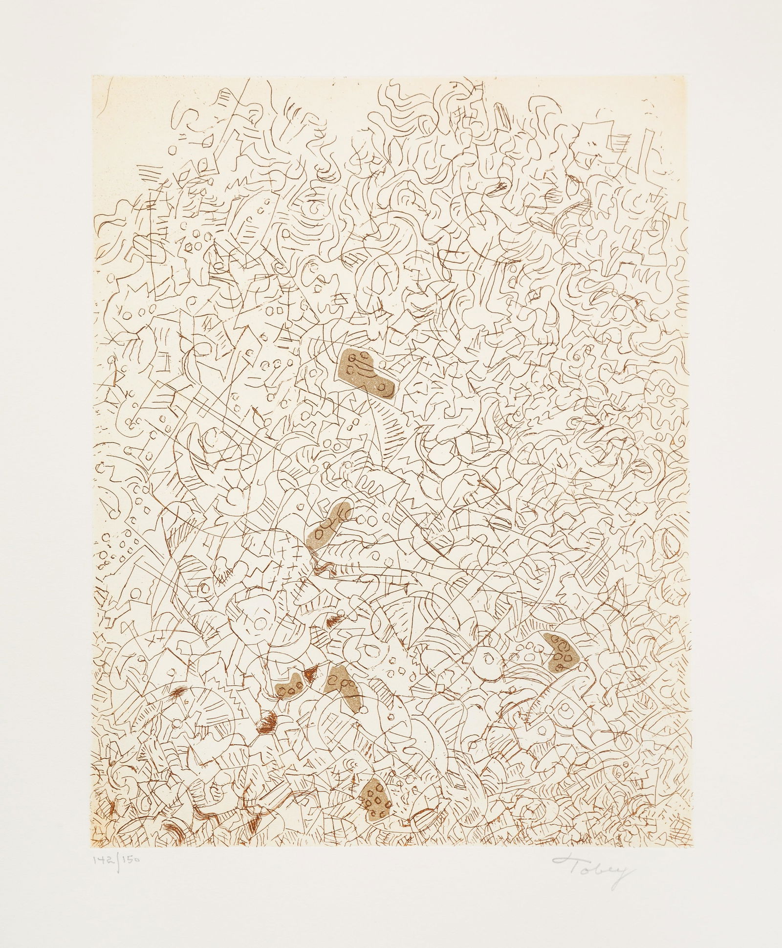 Mark Tobey (American, 1890-1976) Psaltry-2nd Form (1 of 1)