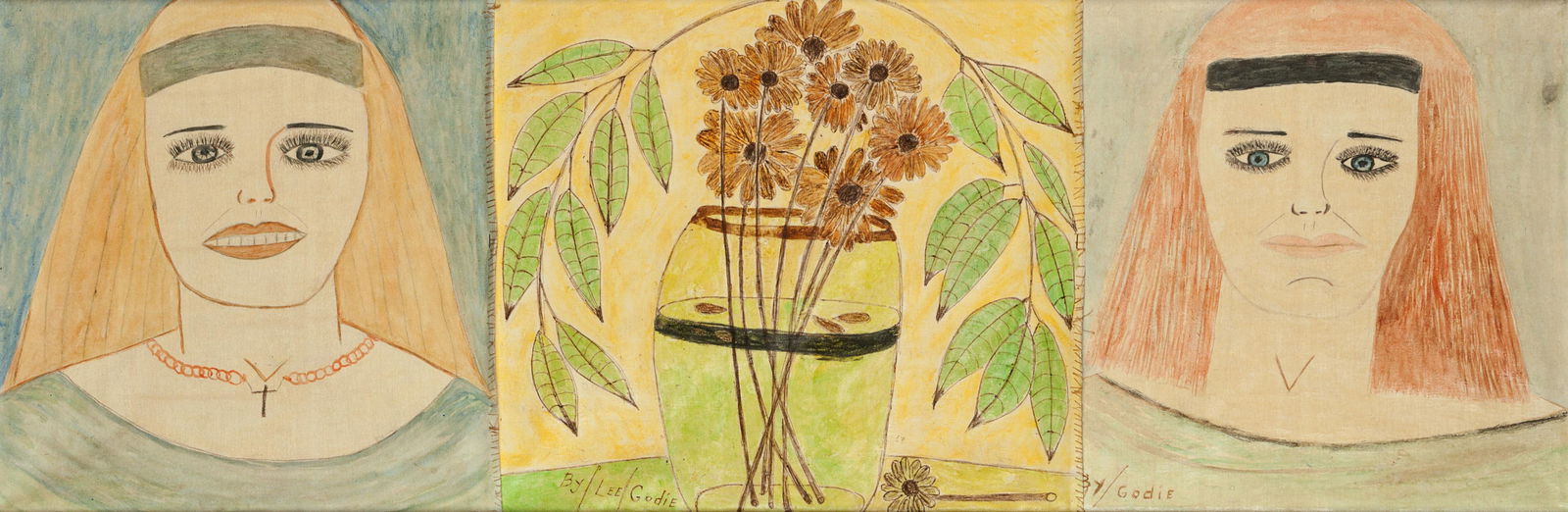 Lee Godie (American, 1908-1994) Untitled (1 of 2)