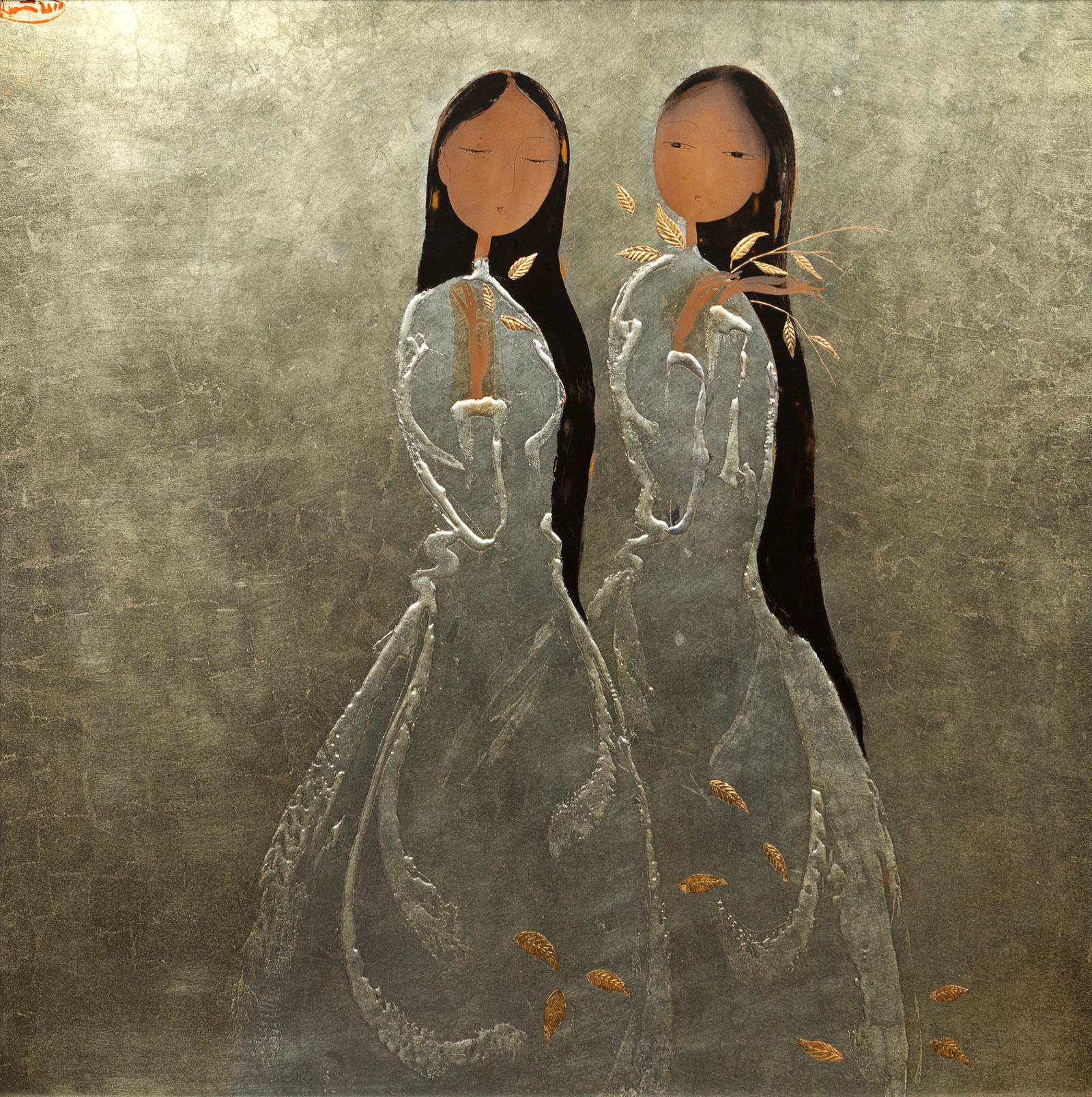 Quan Dinh (Vietnamese, b. 1964) Two Figures (1 of 2)