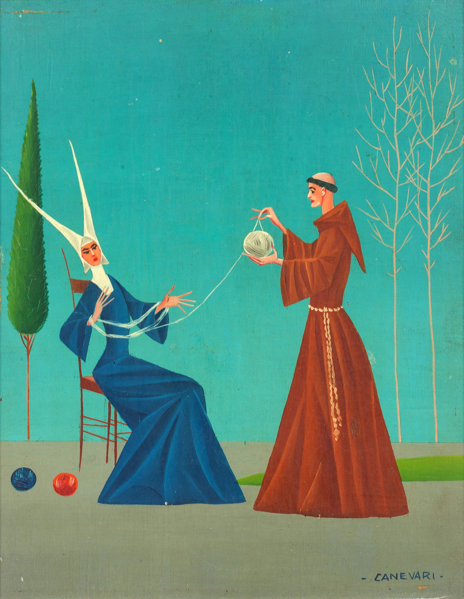 Carlo Canevari (Italian, 1922-1996) Untitled (1 of 2)