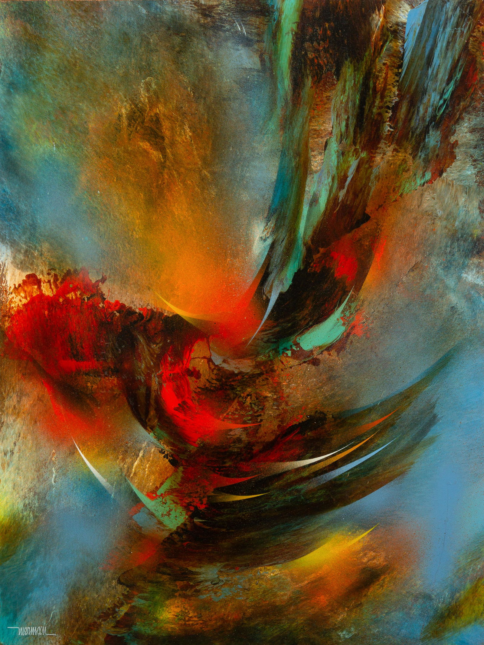 Leonardo Nierman Leonardo Nierman (Mexican, b. 1932) (1 of 2)