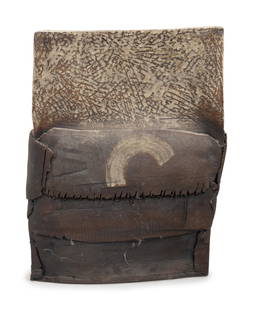 George Roby (American, 1936-2017) Monumental Vessel: George Roby (American, 1936-2017) Monumental Vessel glazed stoneware signed GR with applied artist's paper label H 20 x W 15 x D 6 inches