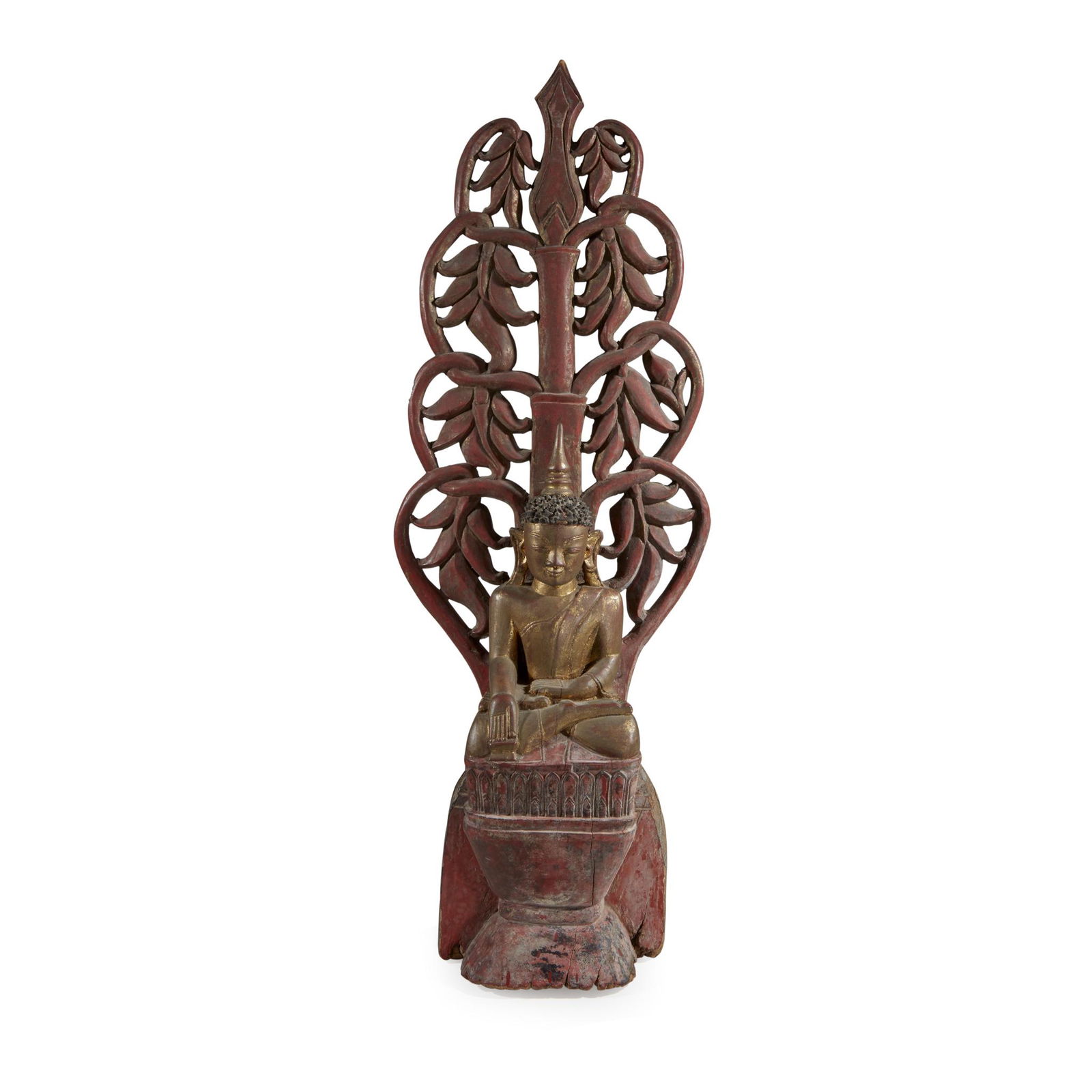 A Northern Thai or Burmese gilt and red-lacquered (1 of 1)