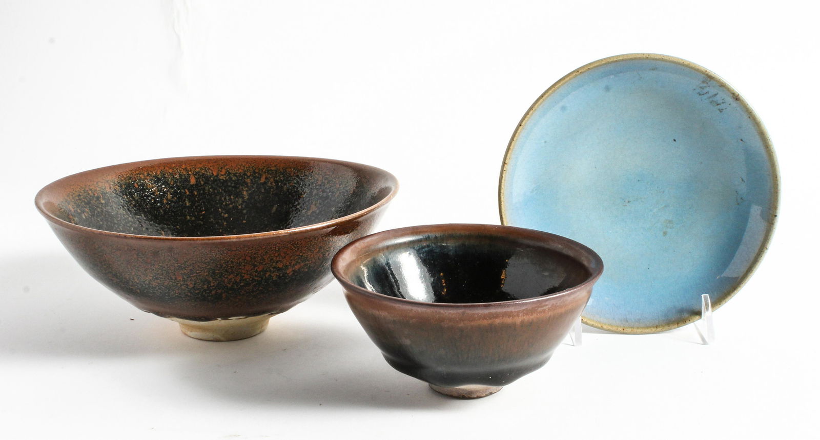 Three Chinese Monochrome Glazed Porcelain Articles (1 of 1)