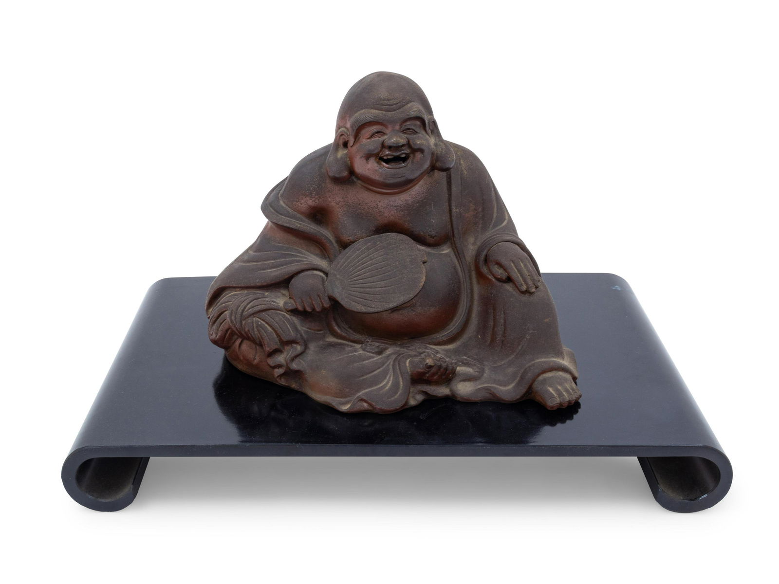 A Chinese Pottery Figure of a Laughing Buddha Height 7 (1 of 1)