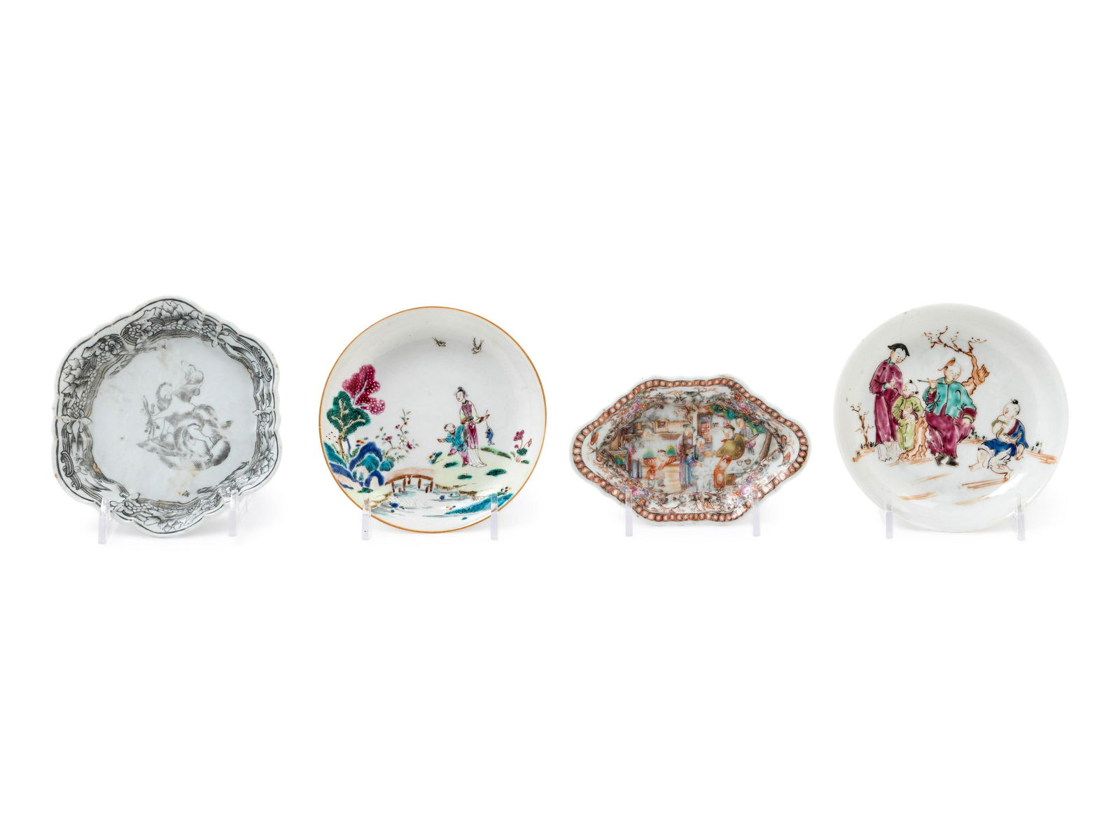 Four Chinese Export Porcelain Dishes Diam of largest 5 (1 of 1)