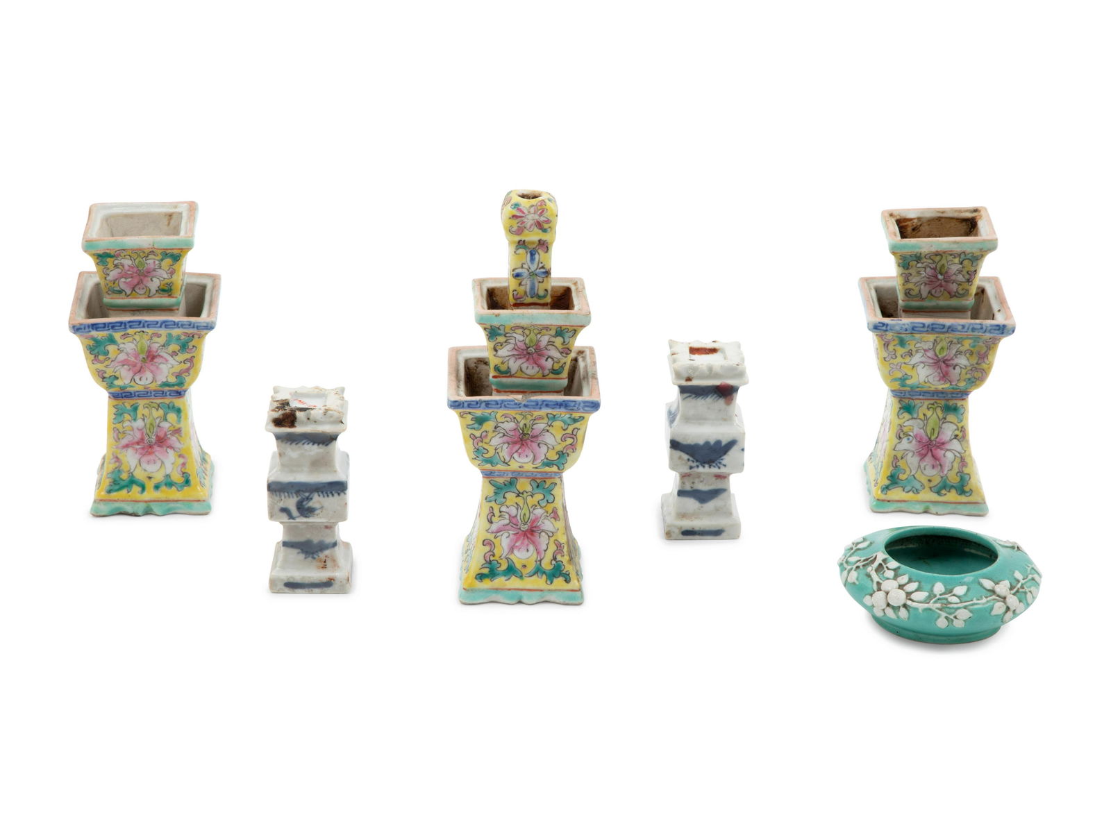 Six Chinese Porcelain Articles Height of tallest 4 1/2 (1 of 2)
