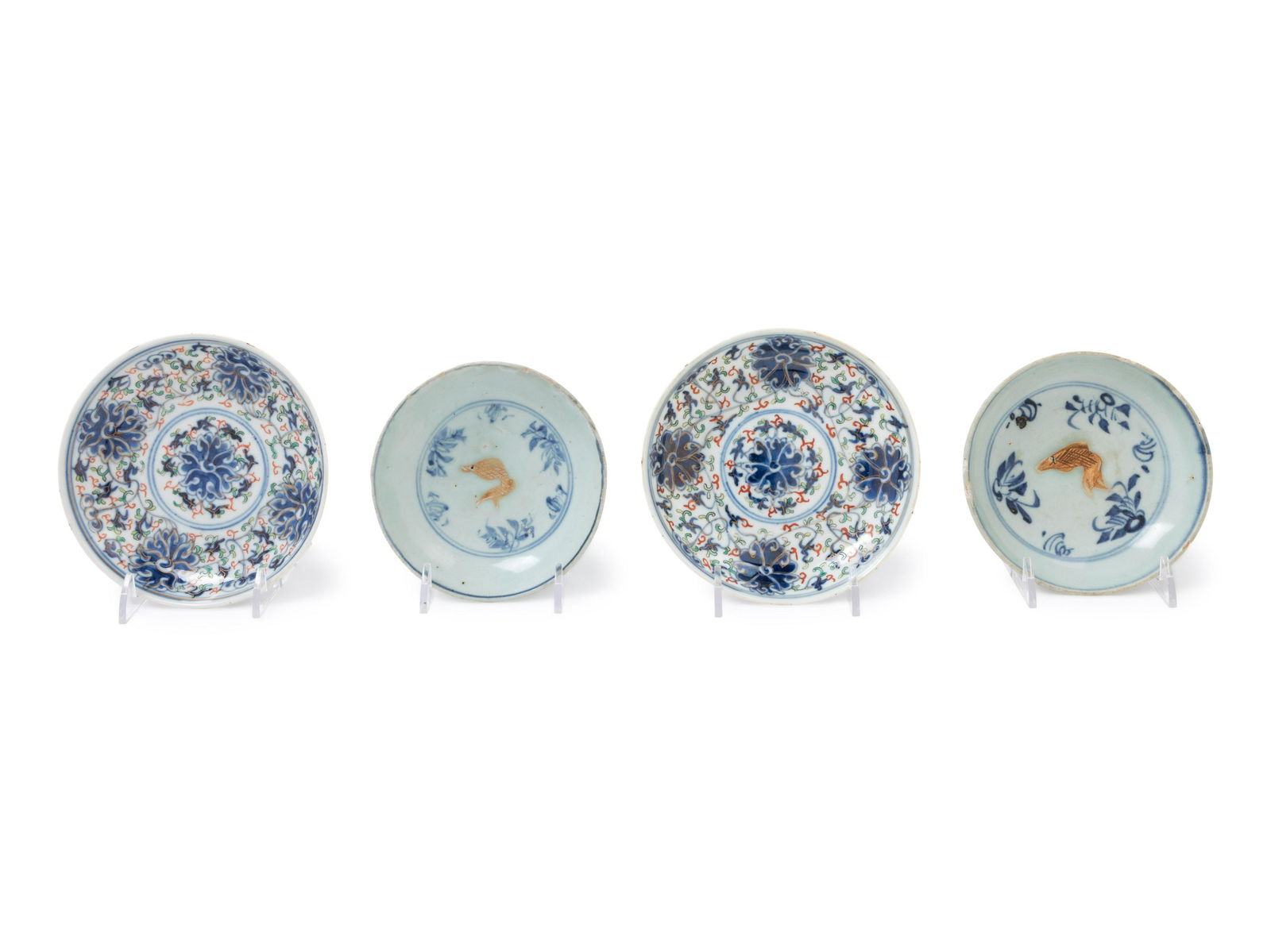 Four Chinese Porcelain Dishes Diameter of largest 5 1/2 (1 of 2)