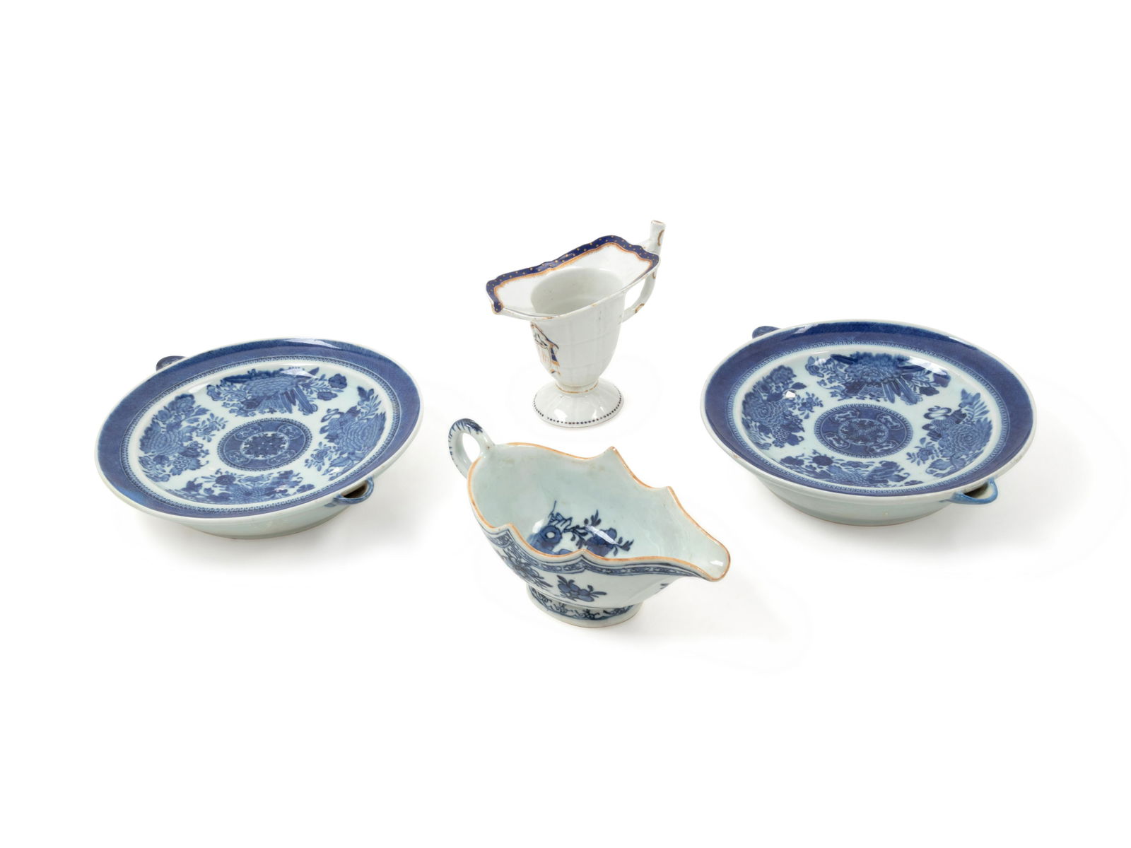 Four Chinese Blue and White Porcelain Export Articles (1 of 1)