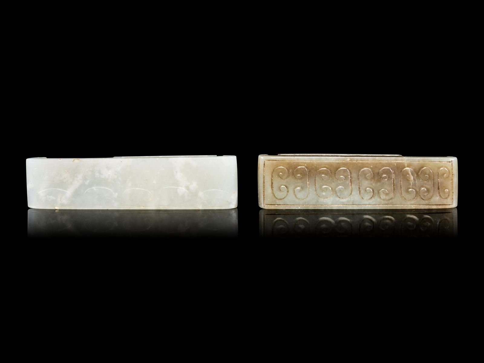 Two Chinese Jade Sword Slides (1 of 2)