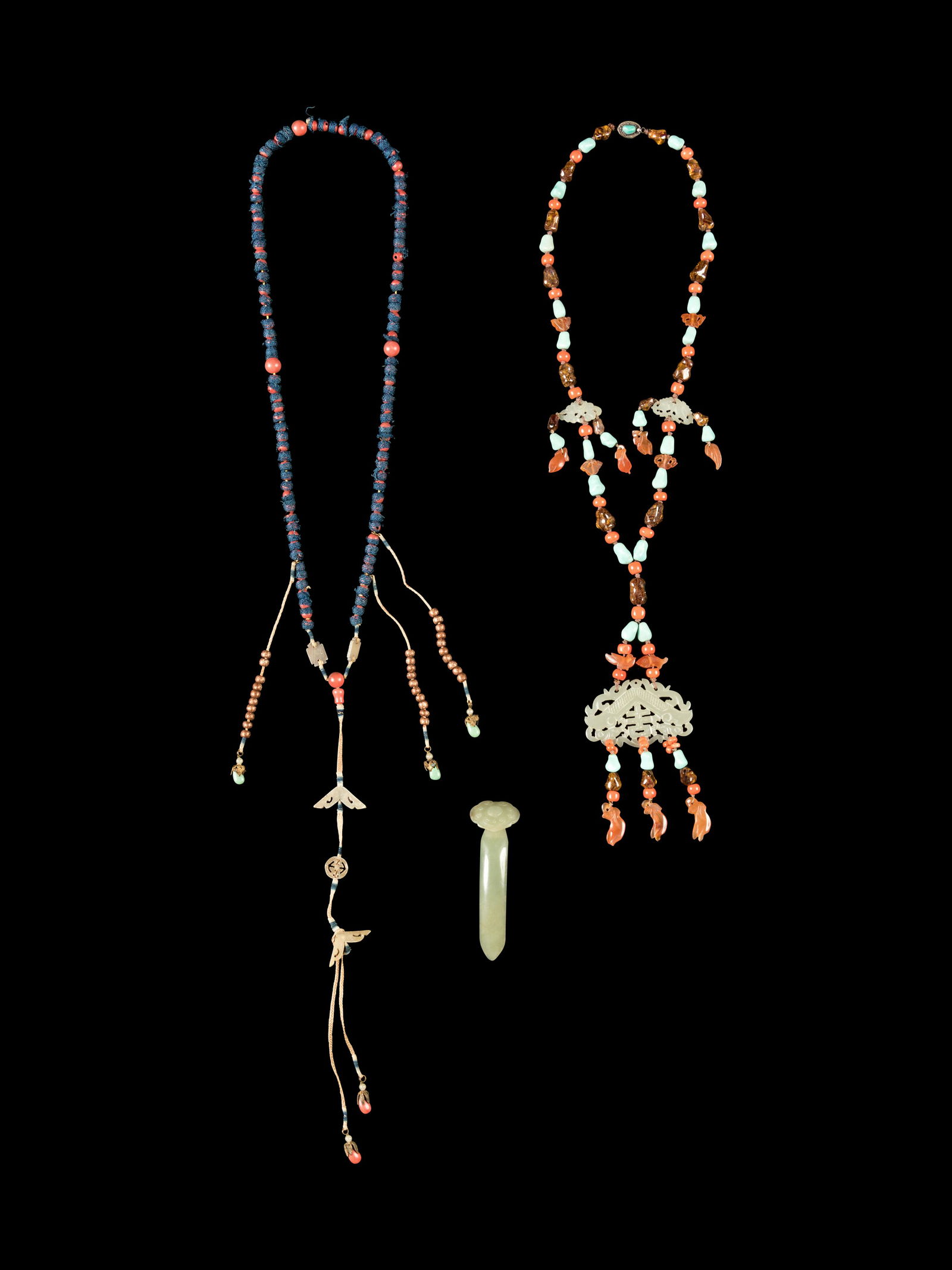 Three Chinese Jewelry Length of hairpin 4 in., 10.1 cm. (1 of 3)