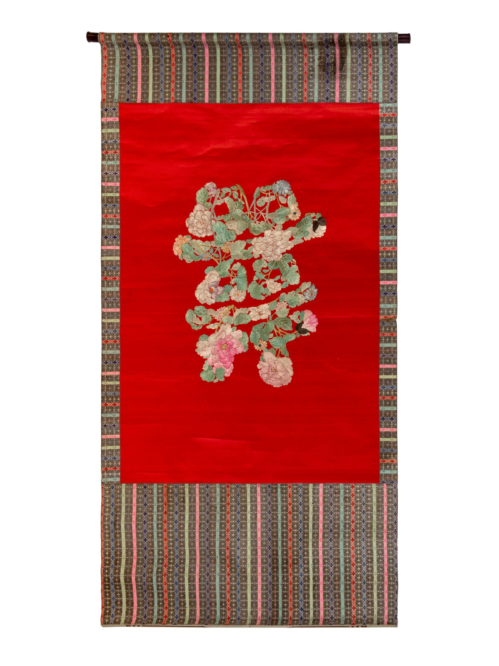 A Large Group of Chinese Embroidered Silk Panels Height (1 of 4)