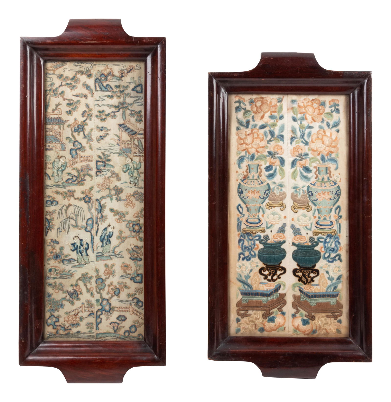 Two Sets of Chinese Embroidered Silk Sleeve Bands (1 of 1)