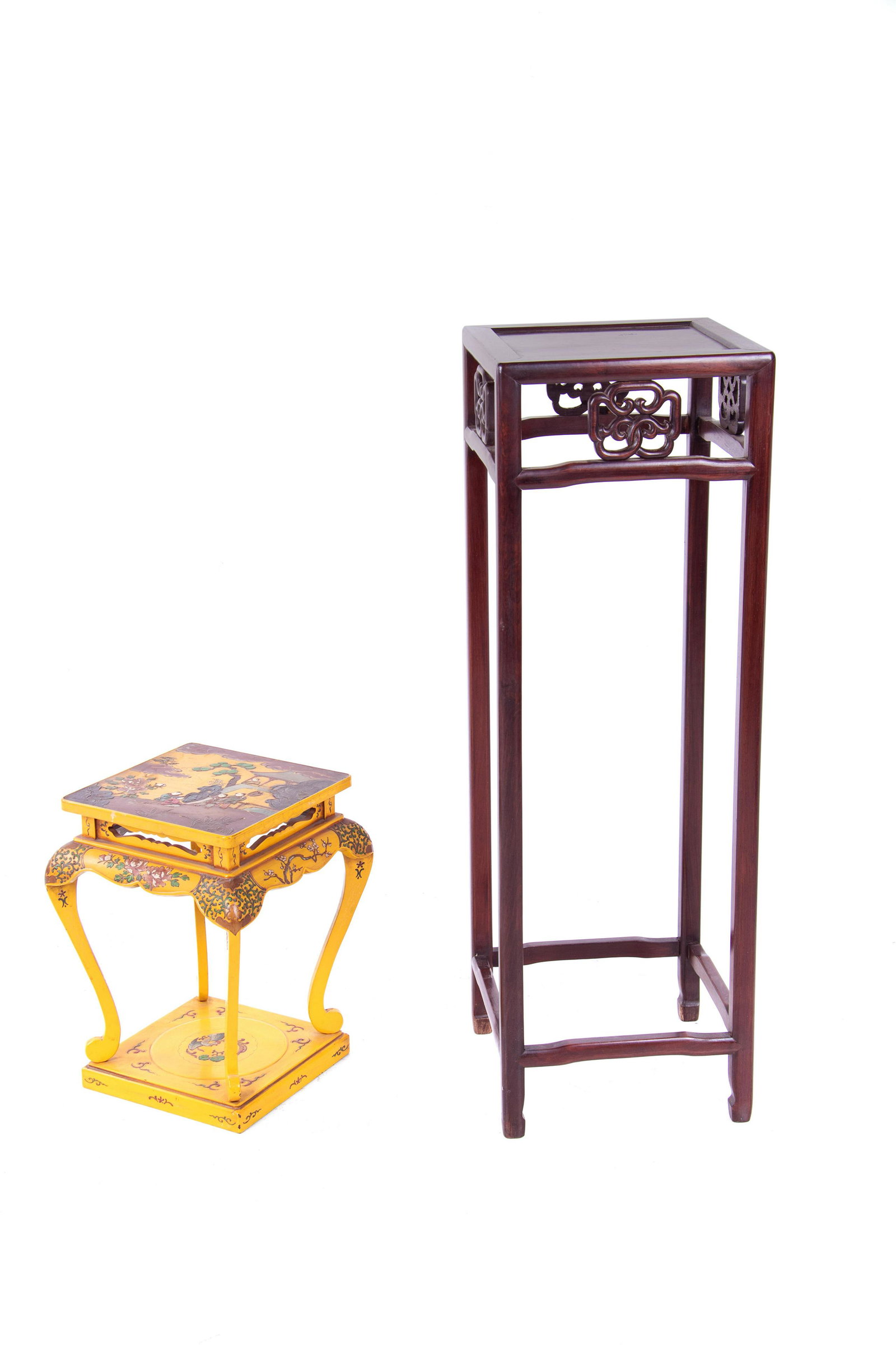 Two Chinese Square Stands Height of taller 41 in., 104 (1 of 4)