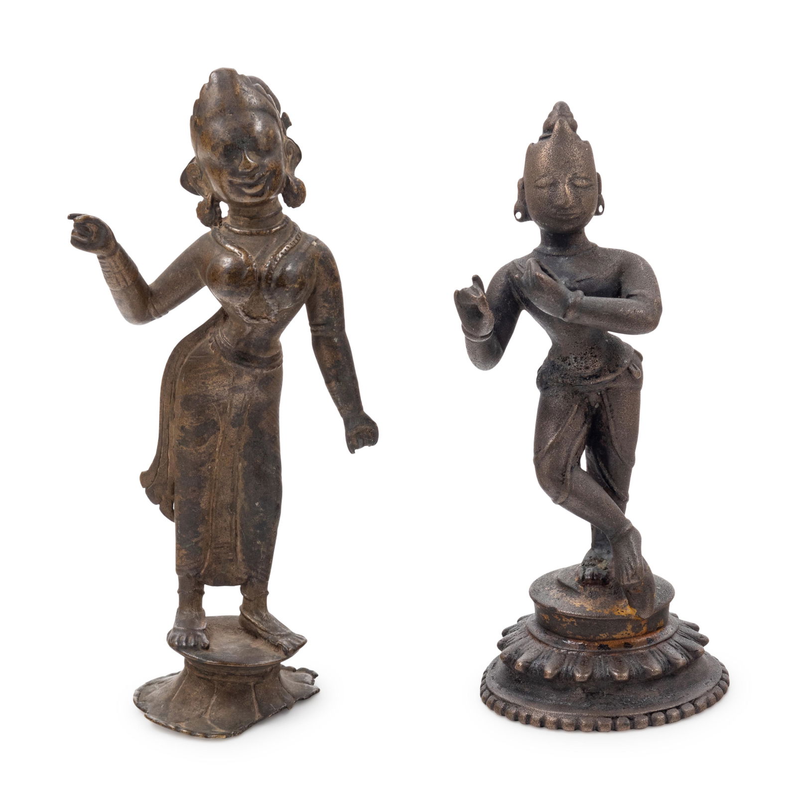 Two Indian Bronze Figures  Height of larger 7 in., (1 of 2)