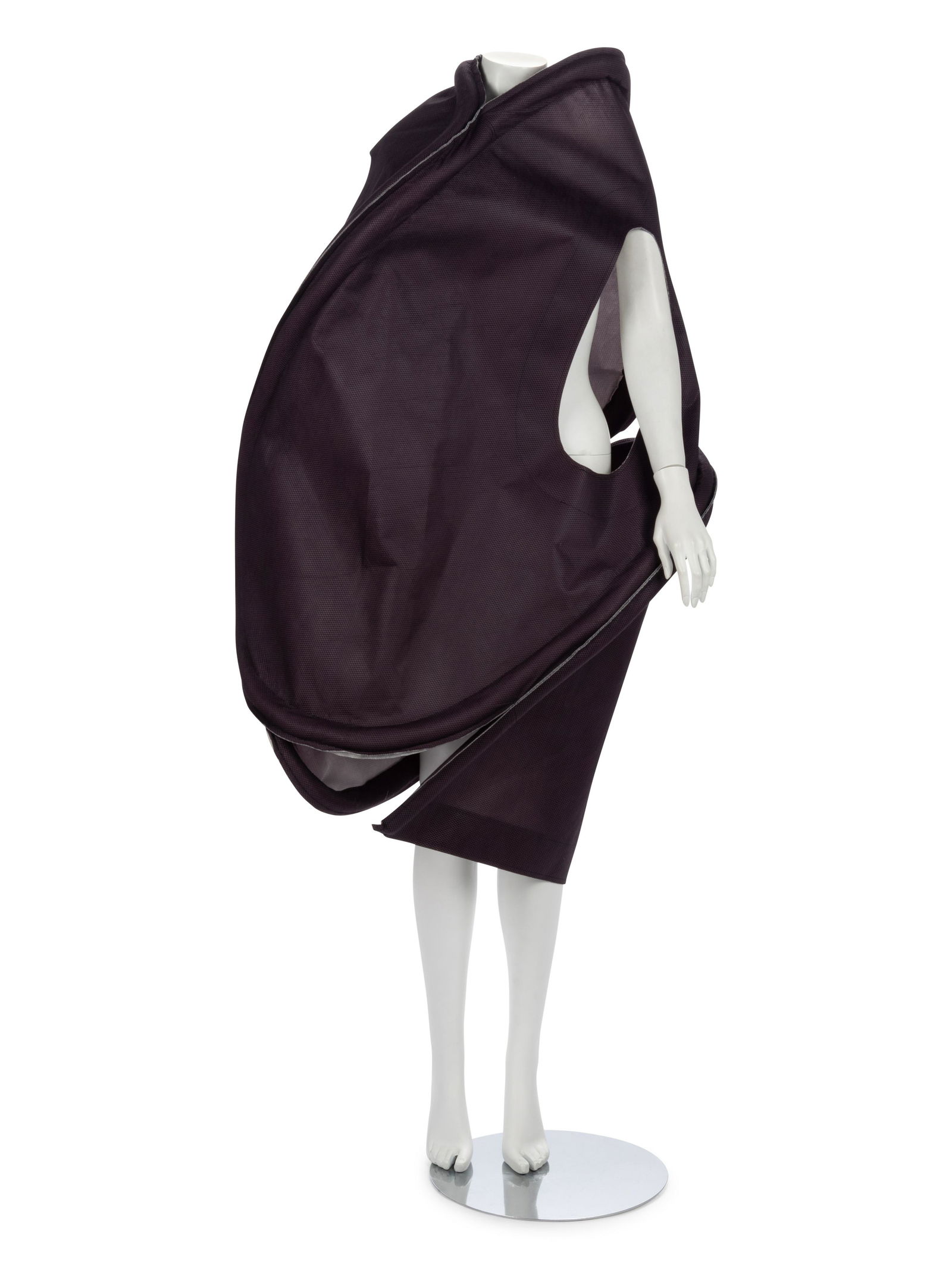 Comme des Garcons Soft Sculpt Dress, 2014: Comme des Garcons Soft Sculpt Dress, 2014 Black punched composite polyester soft sculpt dress. Label: Comme des Garcons Approximate Measurements: Length: 47" Width: 26"