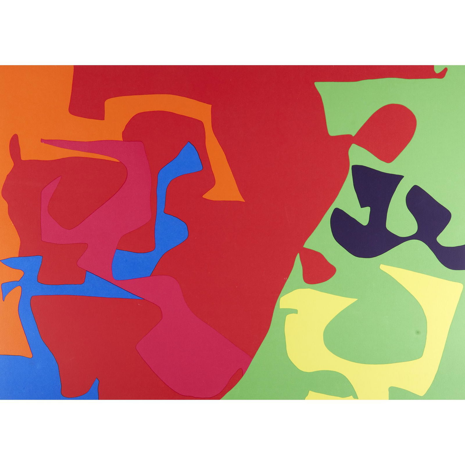 Patrick Heron (British, 1920–1999), , January 1973 : 7: Patrick Heron (British, 1920–1999) January 1973 : 7 1973, pencil signed and dated, numbered 67/72, with wide margins, Kelpra Studio, London, printer. Color screenprint on wove paper laid down to pap