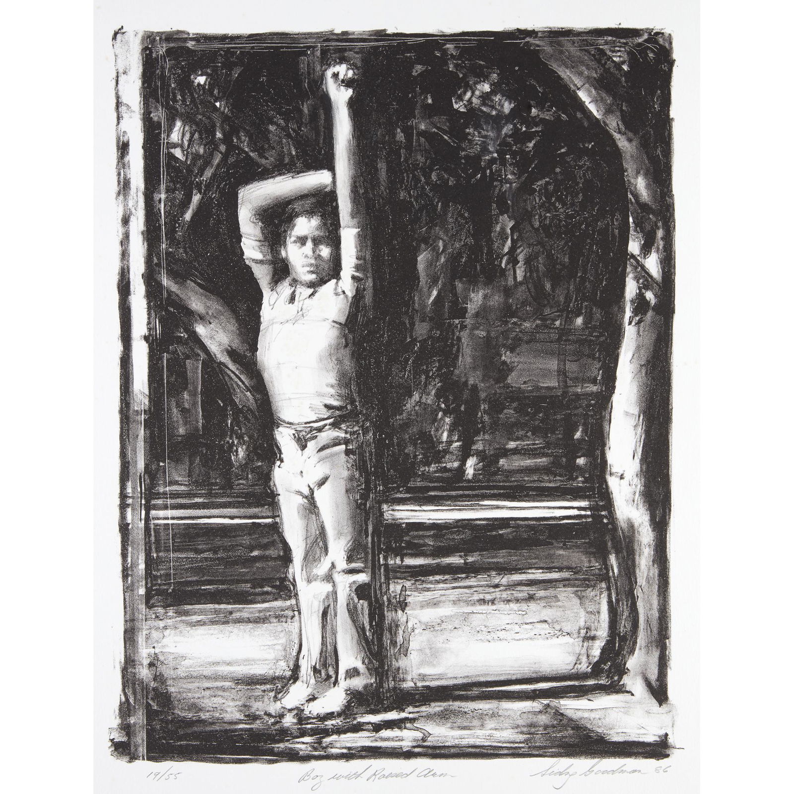 Sidney Goodman (American, 1936–2013), , Boy with Raised (1 of 1)