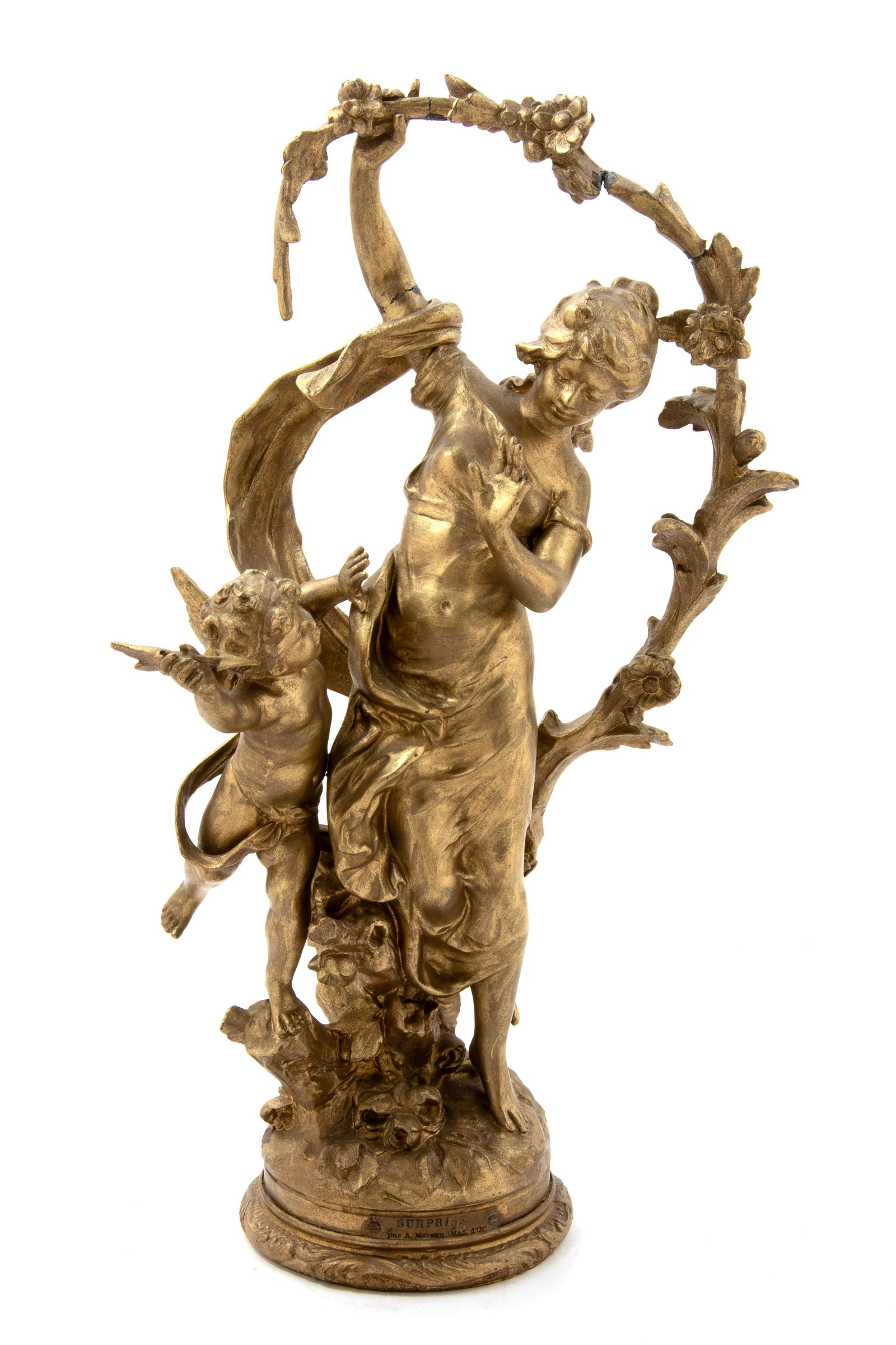 A Continental Gilt Metal Figural Group (1 of 2)