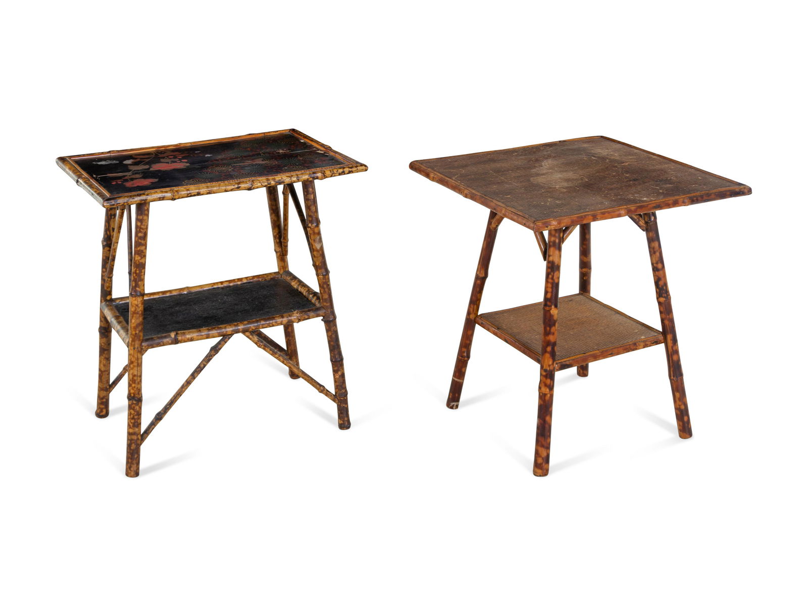 Two Victorian Painted Bamboo Side Tables (1 of 1)