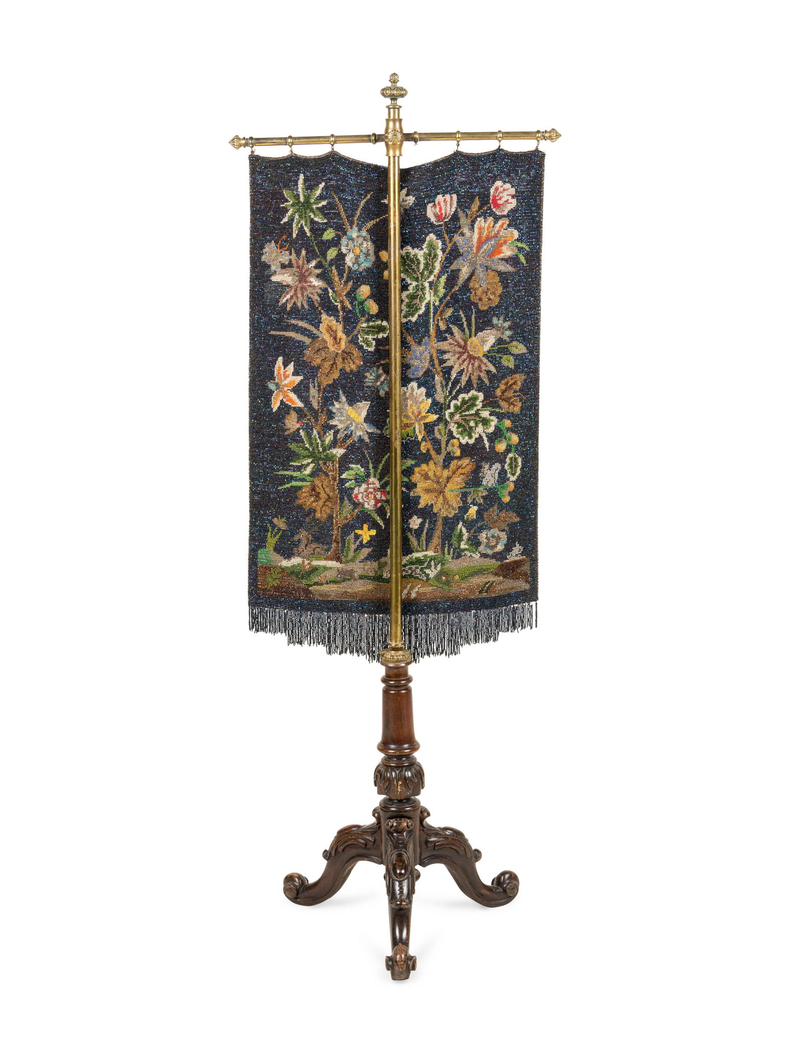 A Victorian Beaded Fire Screen (1 of 2)