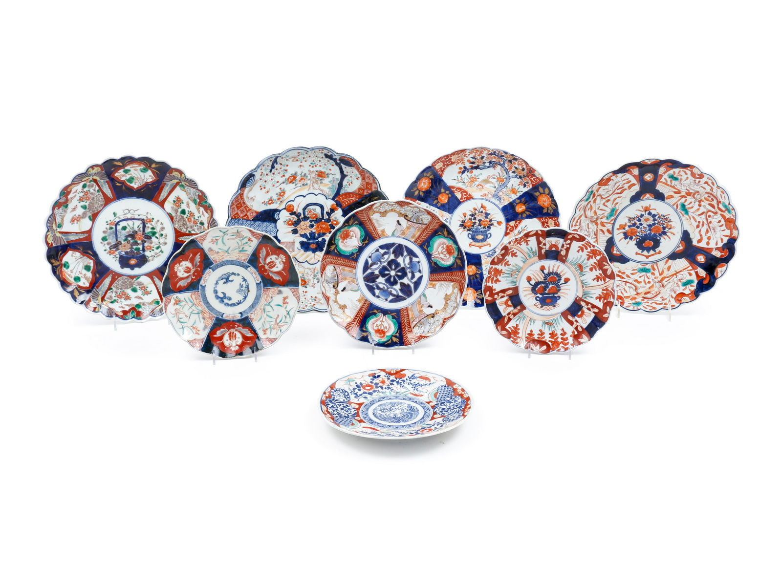 A Group of Eight Imari Pattern Porcelain Plates (1 of 2)