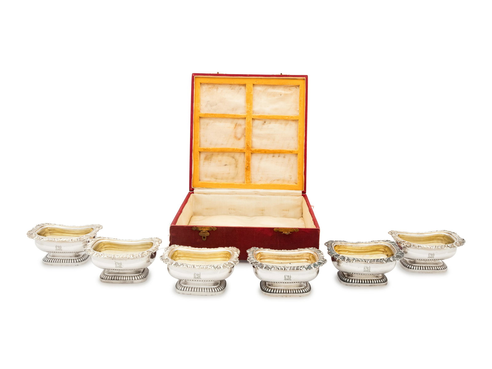 A Set of Six George IV Silver Salt Cellars (1 of 4)
