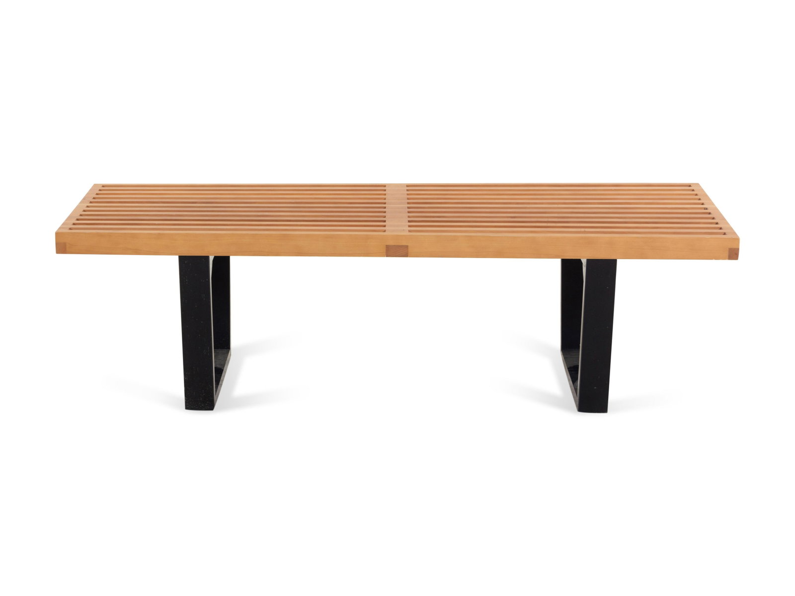 Style of George Nelson 20th/21st Century A Slat Bench: Style of George Nelson 20th/21st Century A Slat Bench Width 47 3/8 inches. Property from the Estate of Billie Ross, Chicago, Illinois