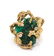 BRUTALIST, YELLOW GOLD, EMERALD CRYSTAL AND DIAMOND