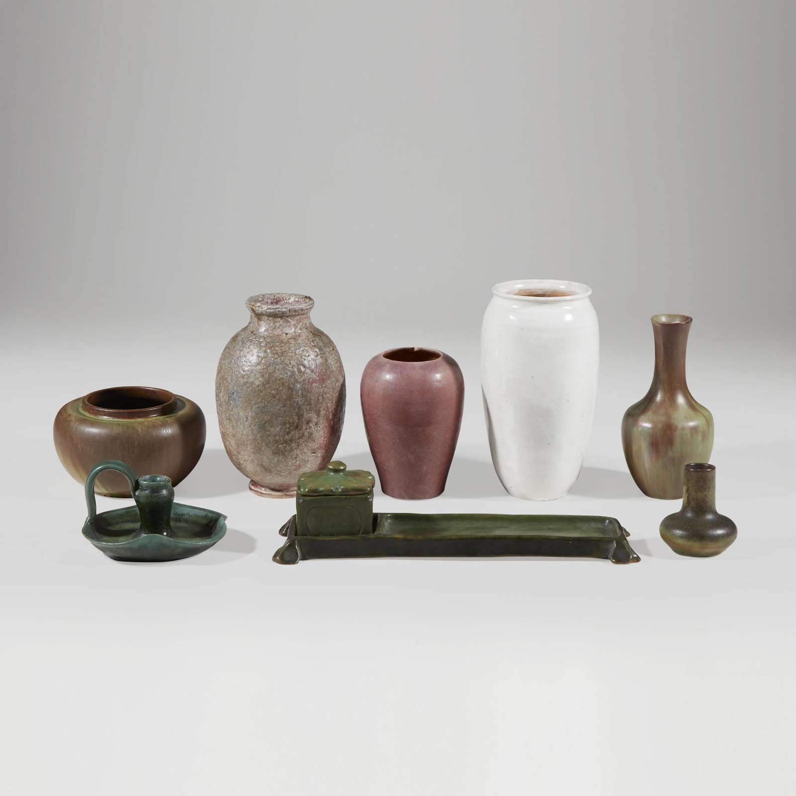 Art Pottery, Eight pottery items, W. J. Walley, (1 of 1)
