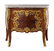 A Louis XV Style Gilt Bronze Mounted Marquetry
