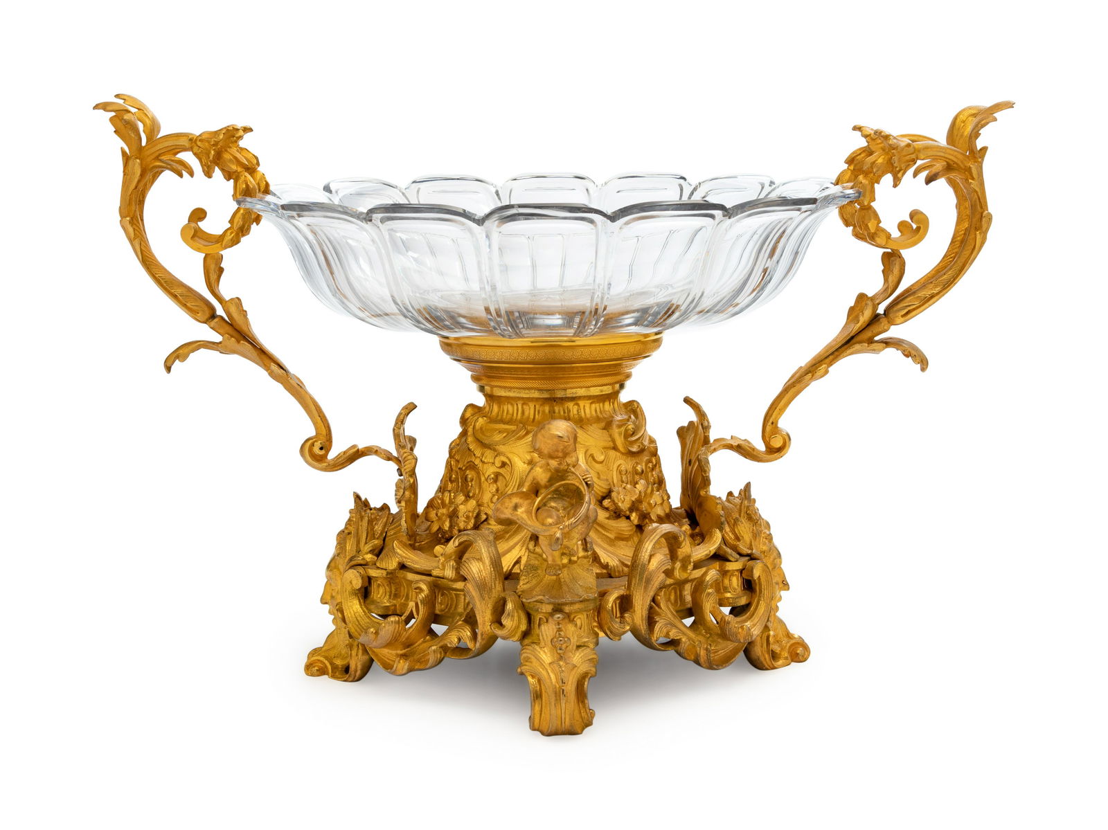 A Louis XV Style Gilt Bronze and Glass Centerpiece (1 of 2)