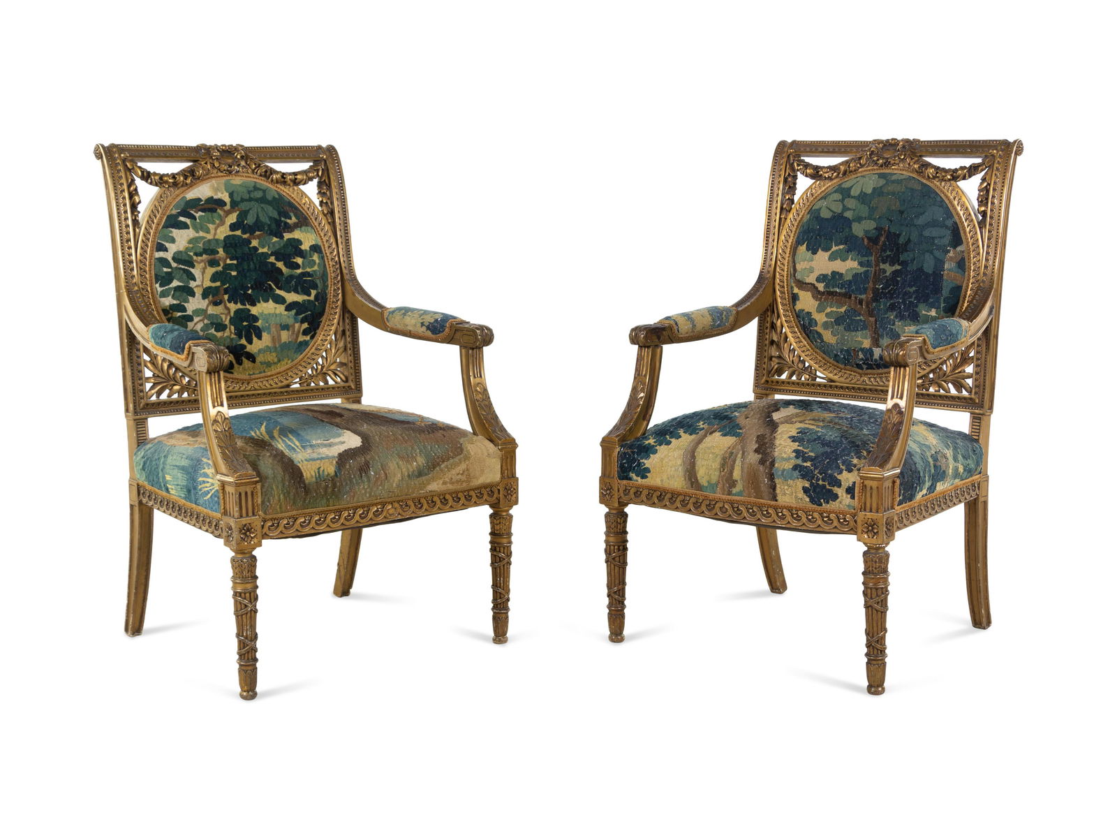 A Pair of Louis XVI Style Fauteuils (1 of 4)