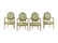 A Set of Four Louis XVI Style Carved Giltwood Fauteuils