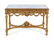 A Louis XVI Style Carved Giltwood Marble-Top Center