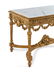 A Louis XVI Style Carved Giltwood Marble-Top Center - 4