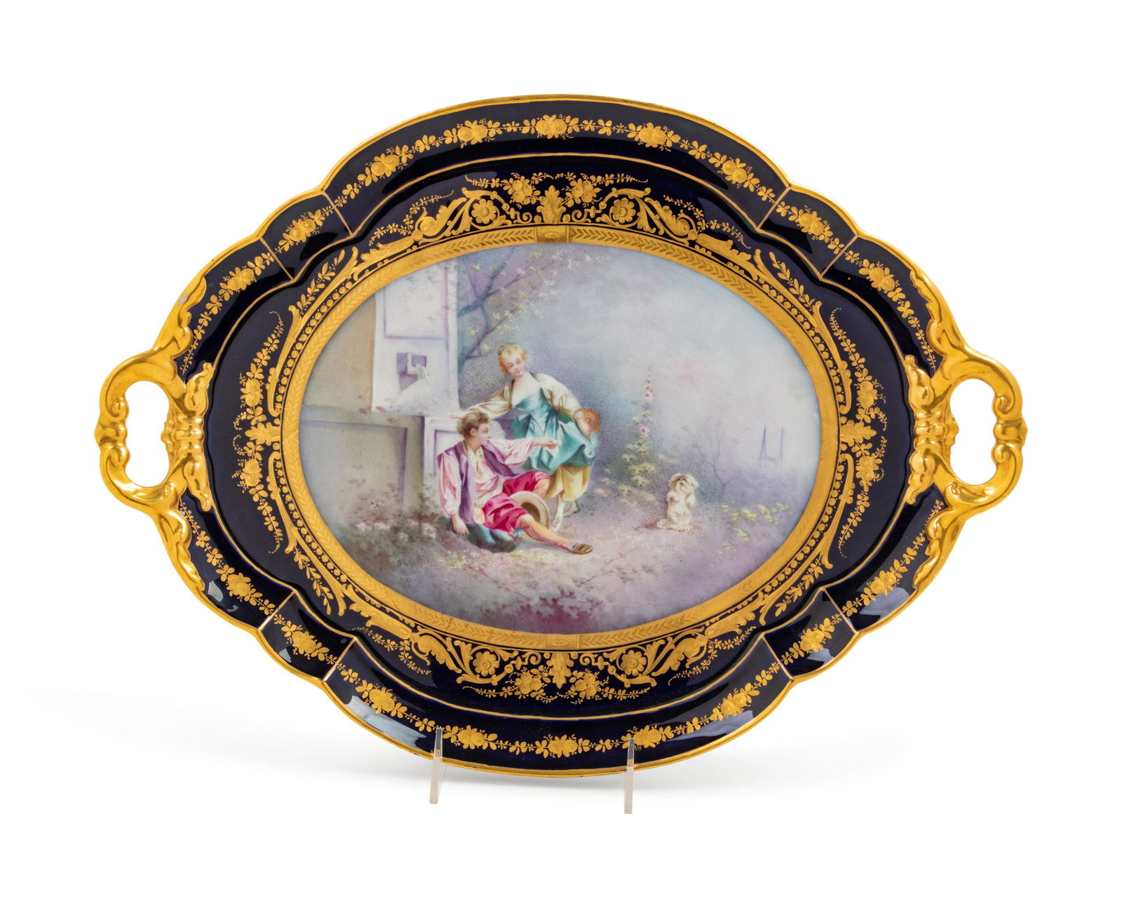 A Sevres Style Painted and Parcel Gilt Porcelain (1 of 6)