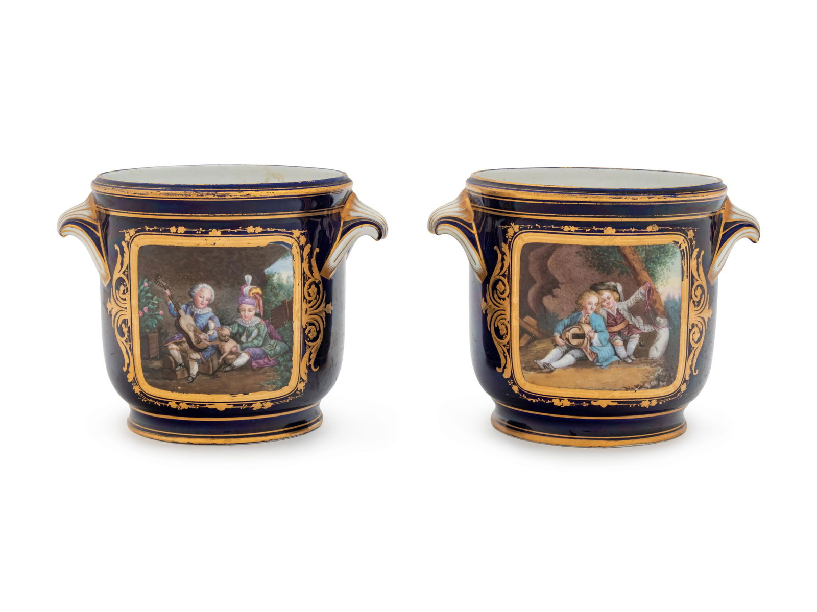 A Pair of Sevres Style Painted and Parcel Gilt (1 of 3)