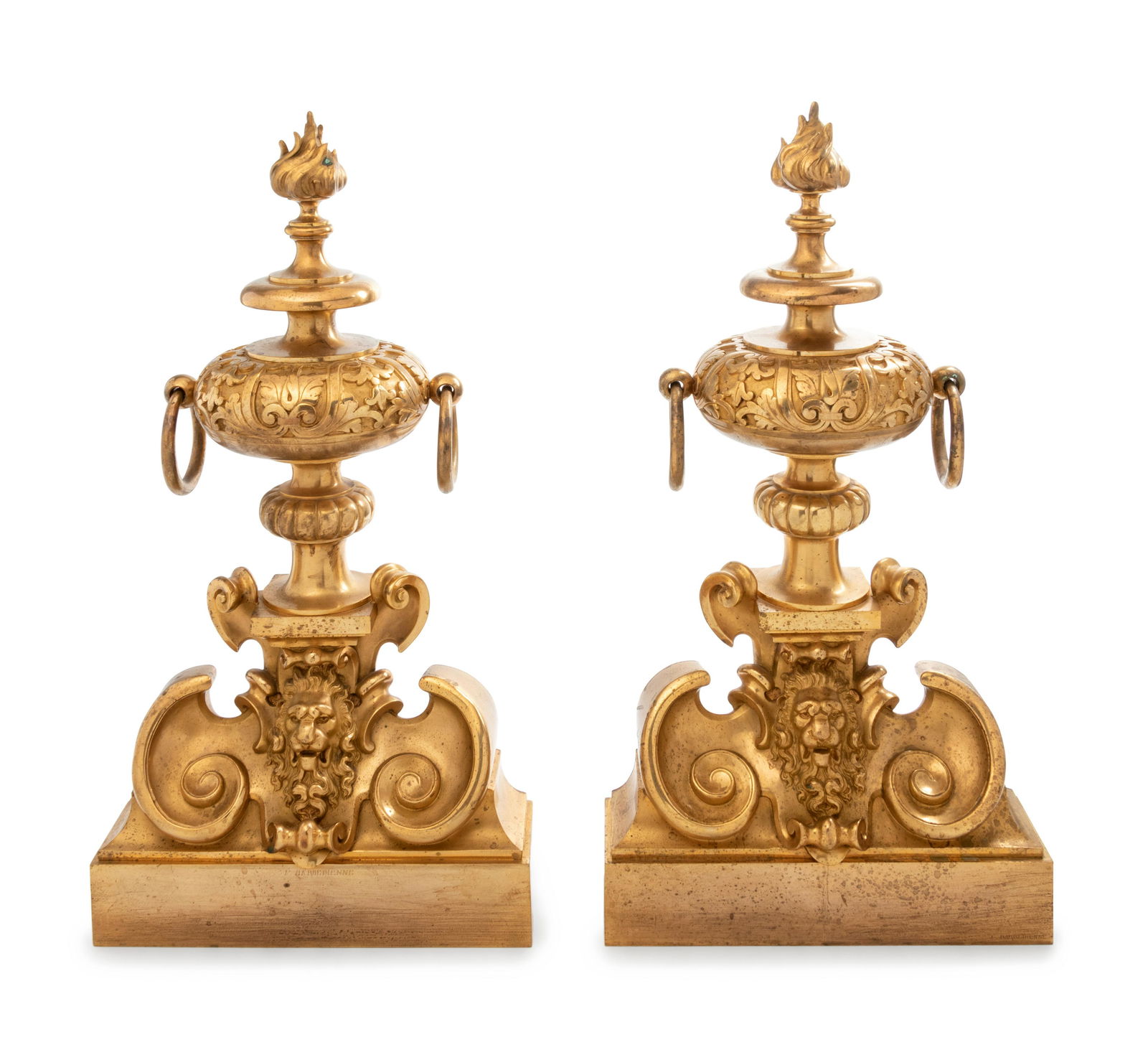 A Pair of Neoclassical Cast Bronze Chenets (1 of 2)