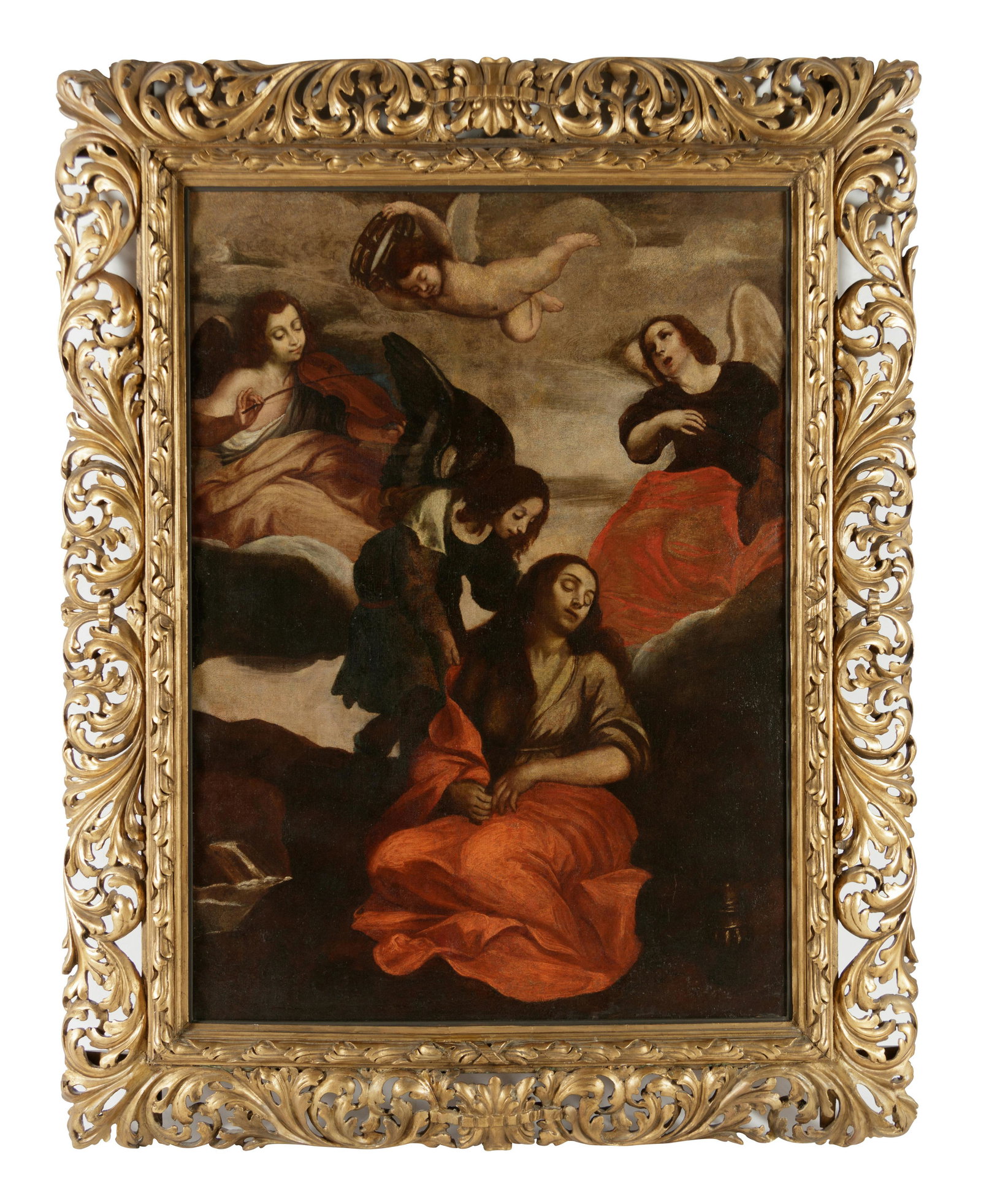 Continental School, 19th Century: Continental School, 19th Century Mary Magdalene oil on canvas 52 5/8 x 32 3/8 inches. Property from the Collection of Don and Carolyn Kirkpatrick, Little Rock, Arkansas