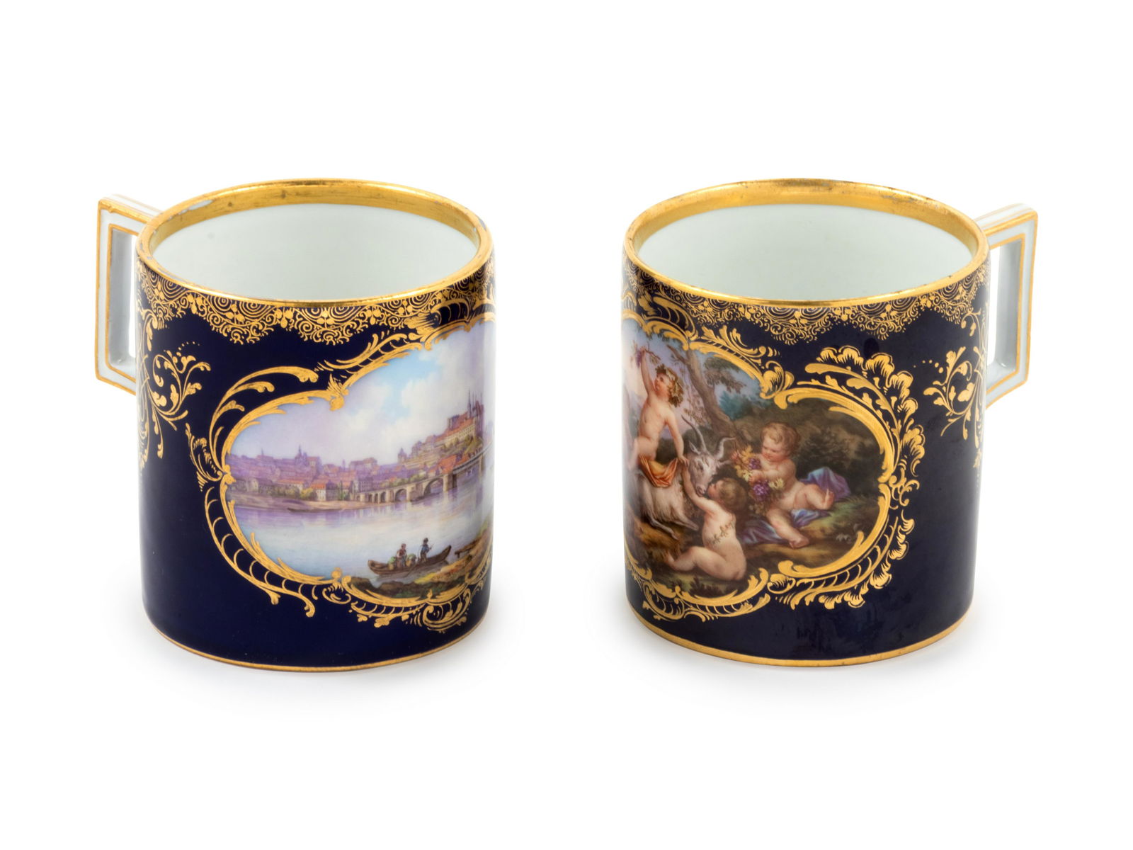 Two Meissen Painted and Parcel Gilt Porcelain Coffee (1 of 4)