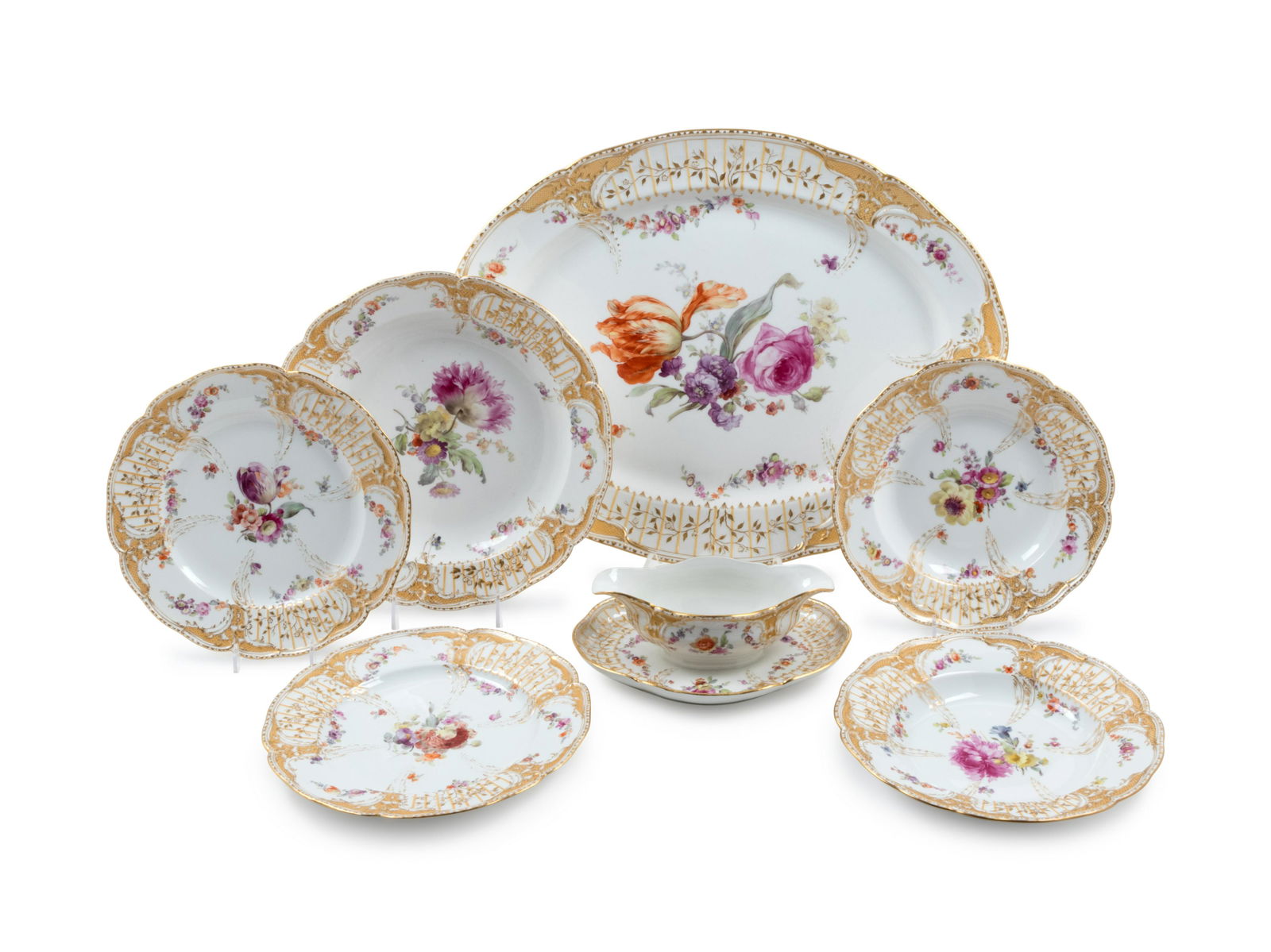 An Assembled Set of Berlin (K.P.M.) Porcelain Serving (1 of 2)