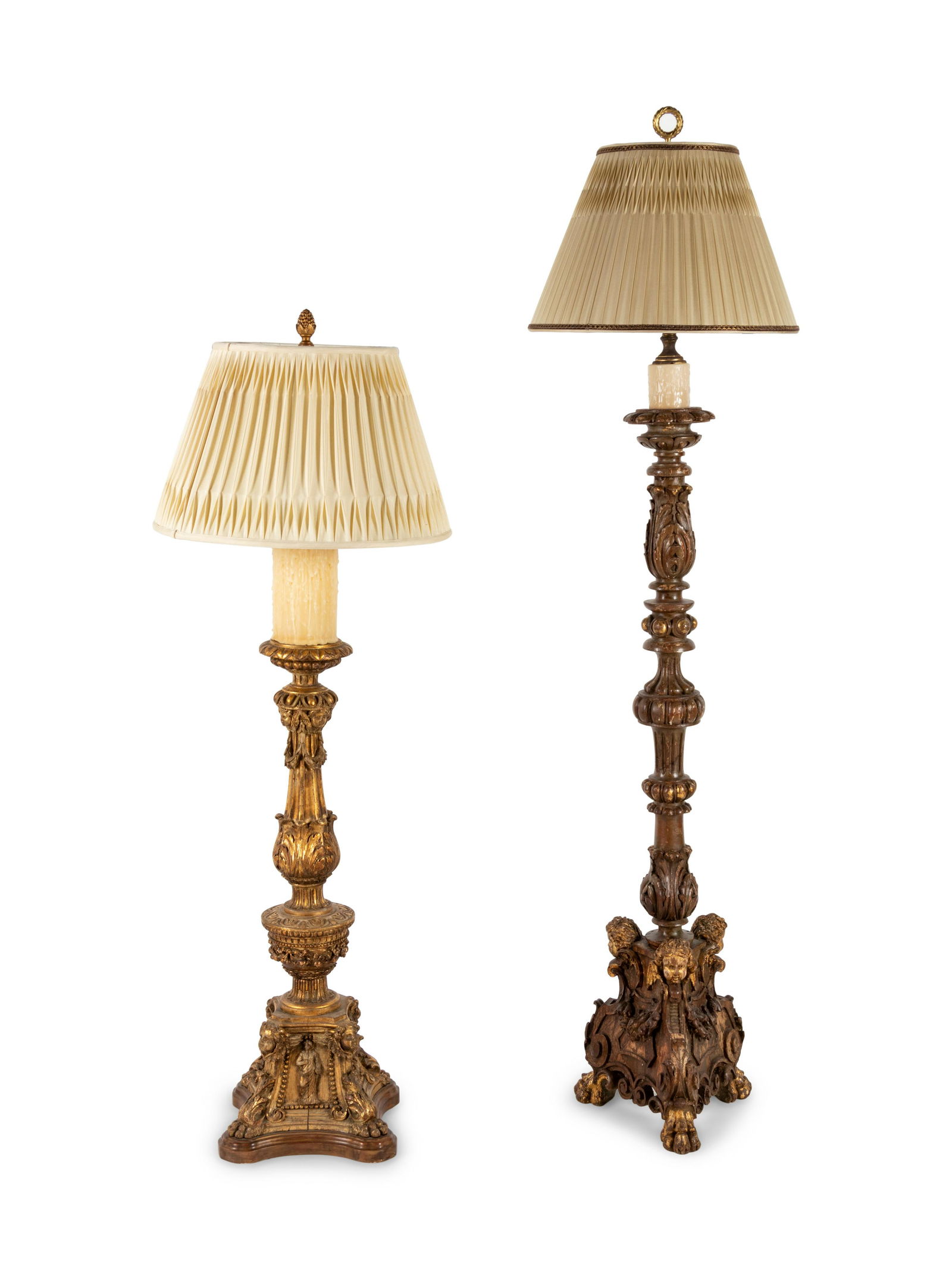 Two Continental Giltwood Prickets (1 of 4)