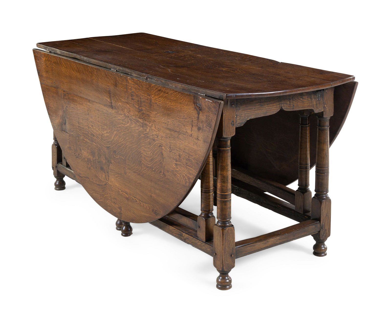 A William and Mary Oak Drop-Leaf Table (1 of 2)