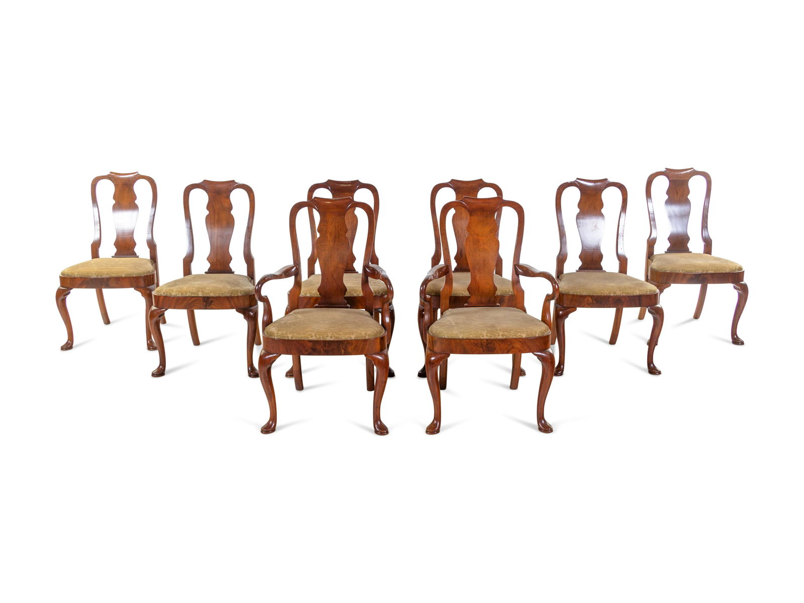 A Set of Eight Queen Anne Style Mahogany Dining Chairs (1 of 3)