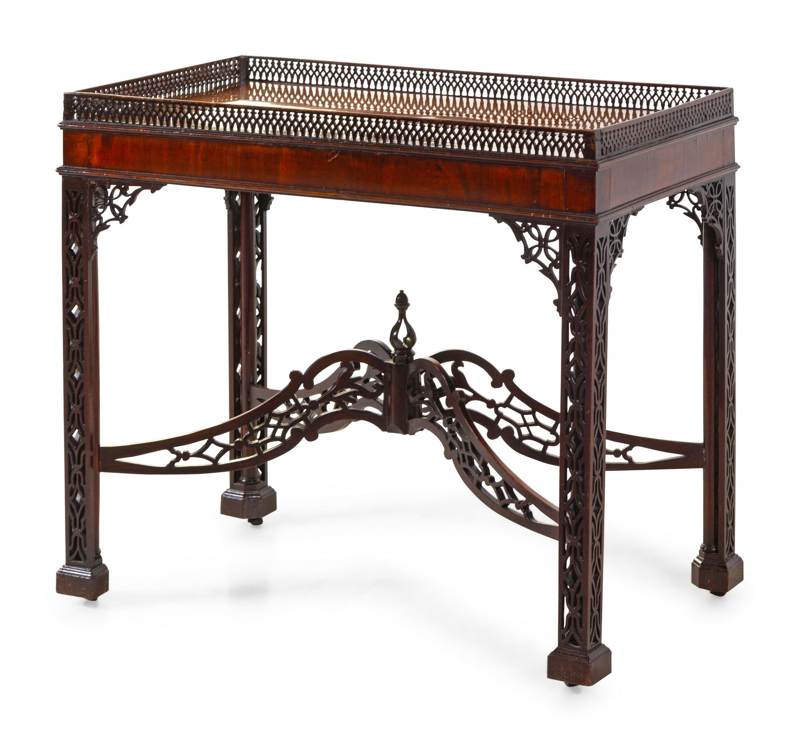 A Chinese Chippendale Carved Mahogany Silver Table  (1 of 1)