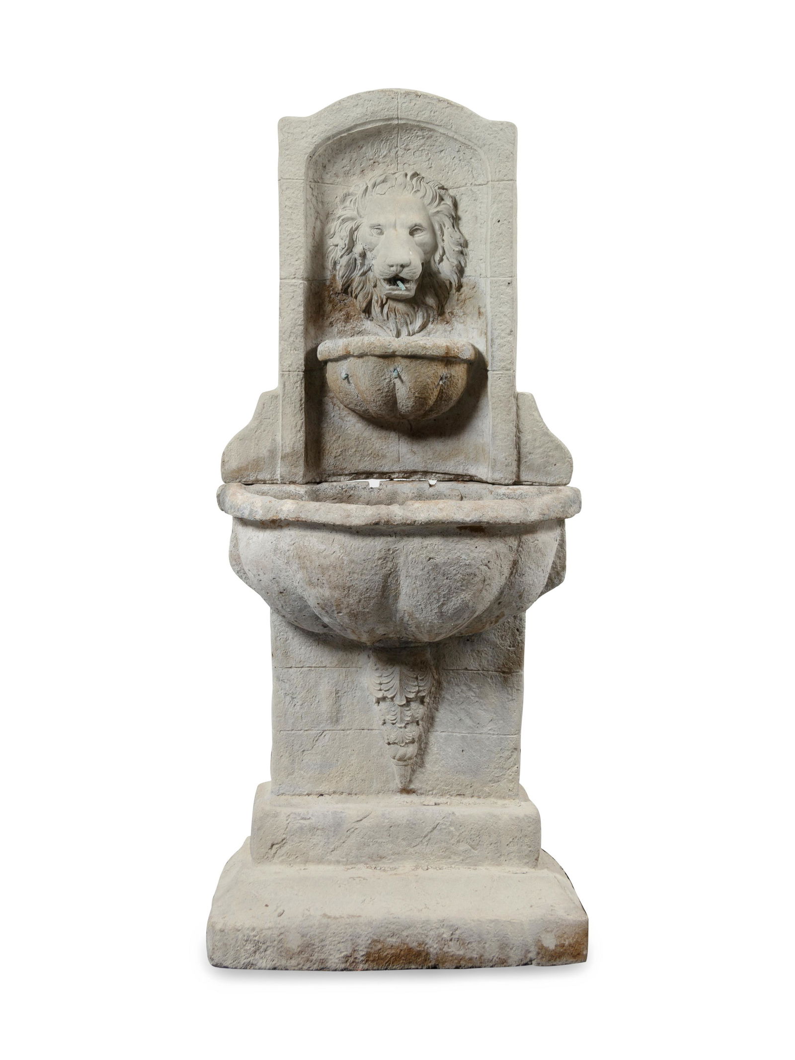 A George III Style Stone Lion and Shell Fountain (1 of 2)